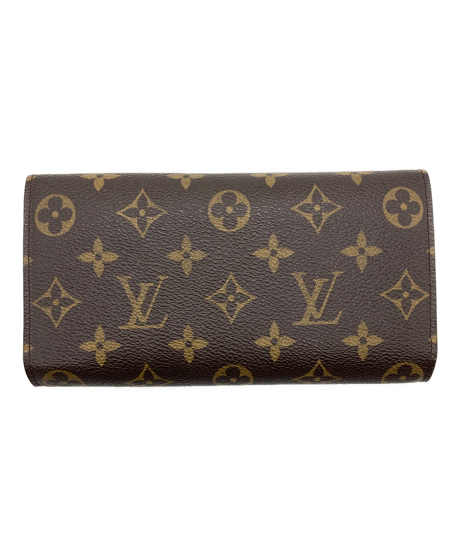 LOUIS VUITTON ダークブラウン 長財布 中古・古着通販】LOUIS VUITTON (ルイ ヴィトン) 長財布 ブラウン