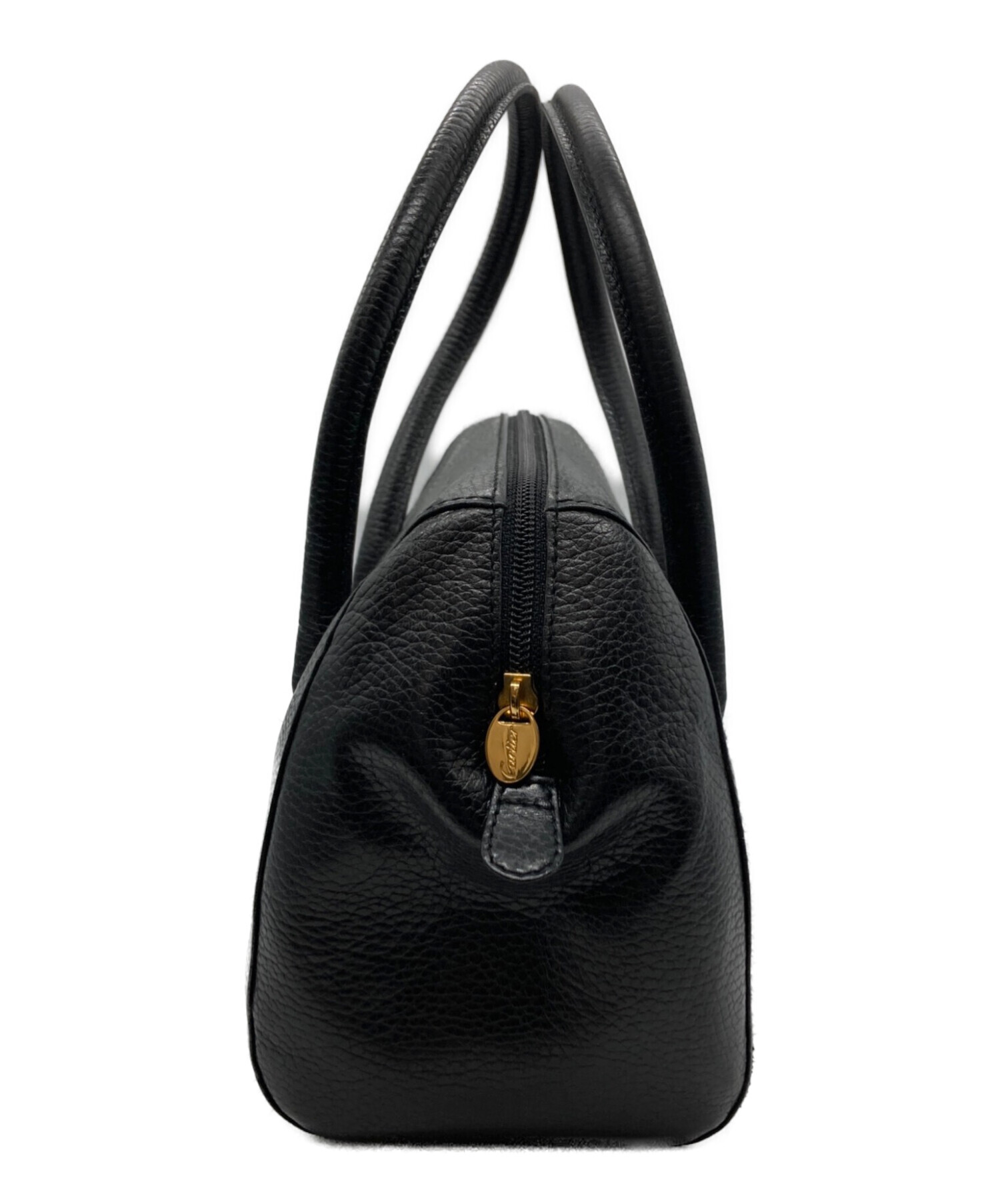 Cartier ブラック ハンドバッグ 中古・古着通販】Cartier (カルティエ) マストラインレザーミニ