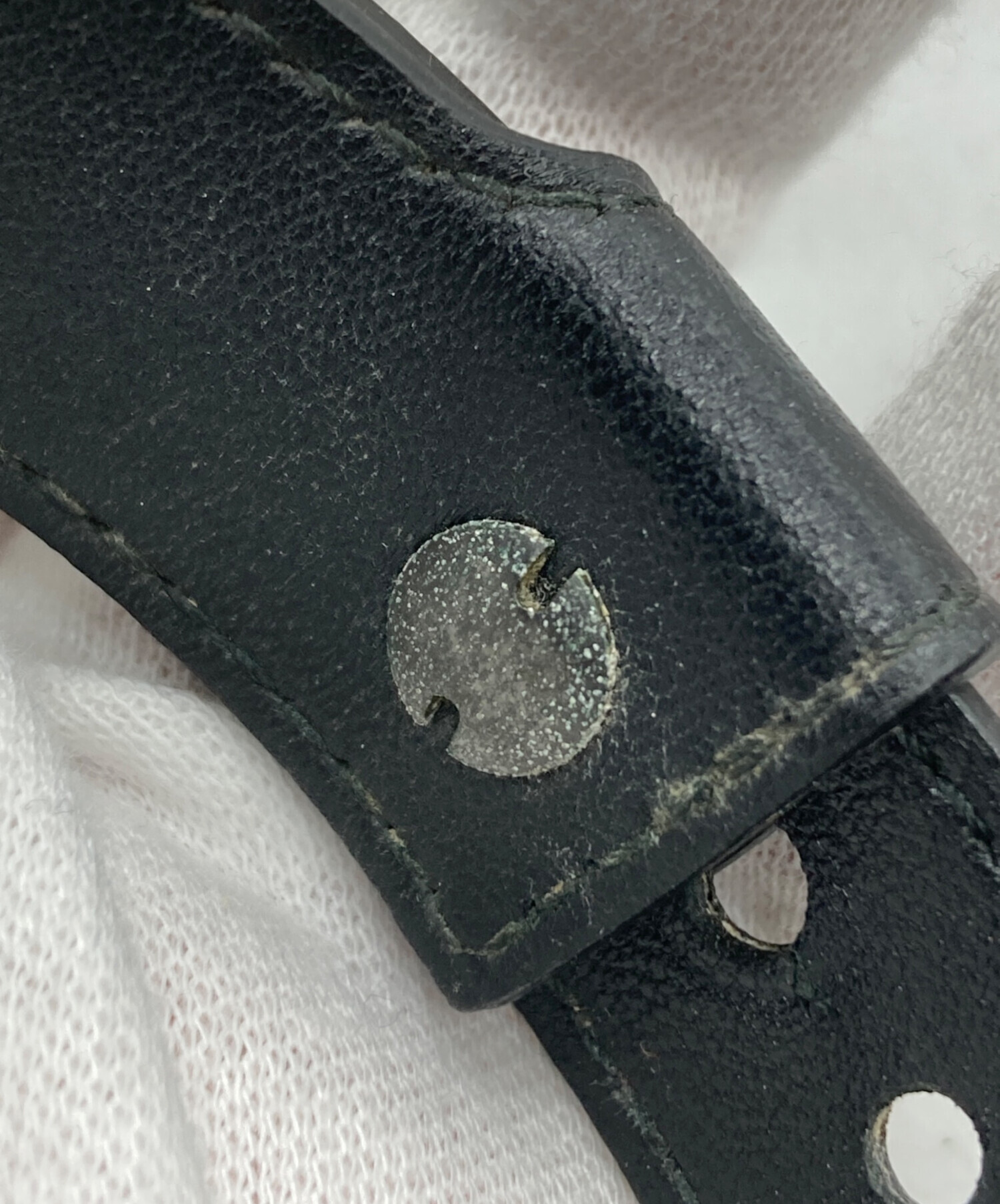 中古・古着通販】BALENCIAGA (バレンシアガ) レザーロゴブレスレット