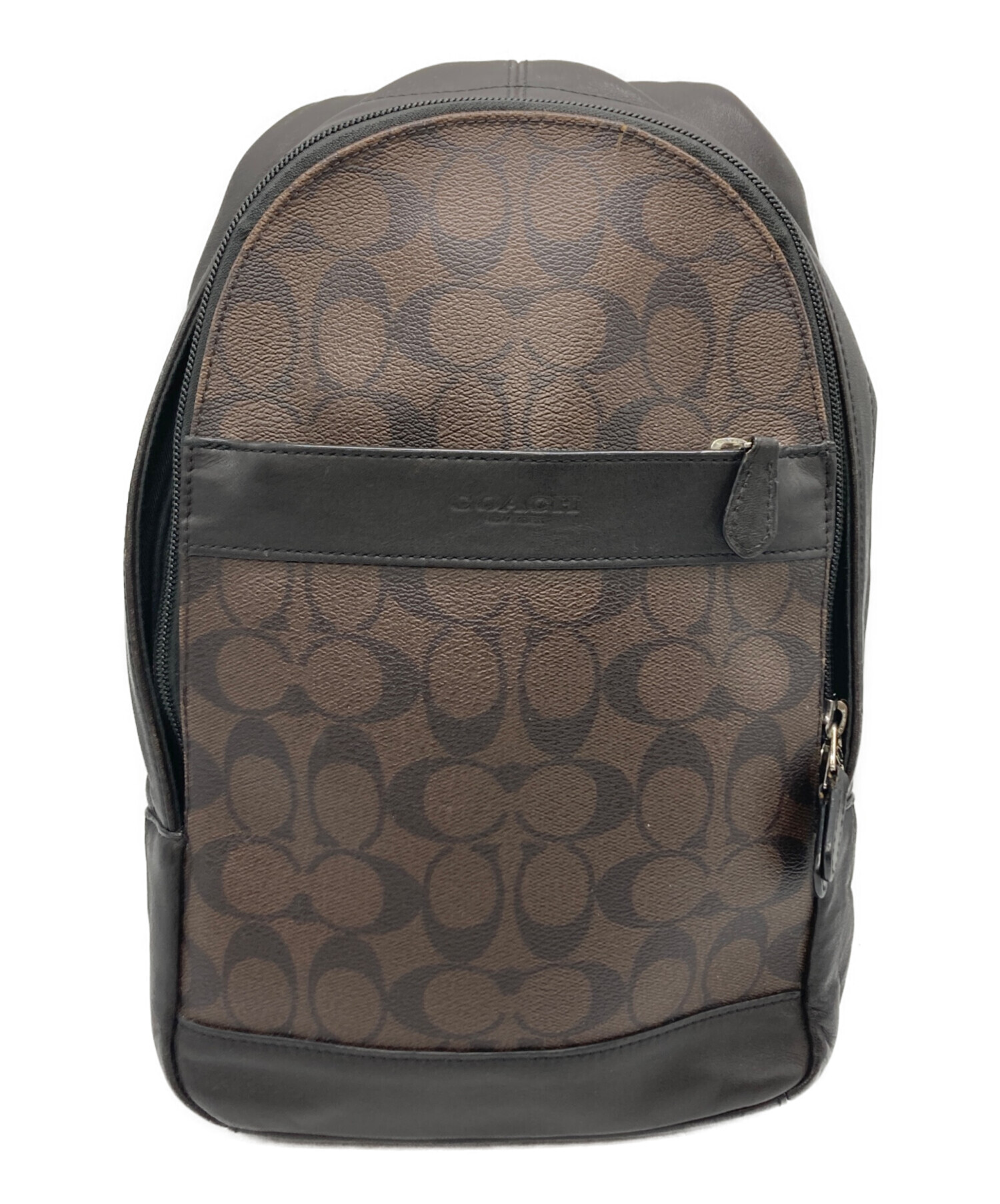 中古・古着通販】COACH (コーチ) ボディーバッグ ブラック×ブラウン