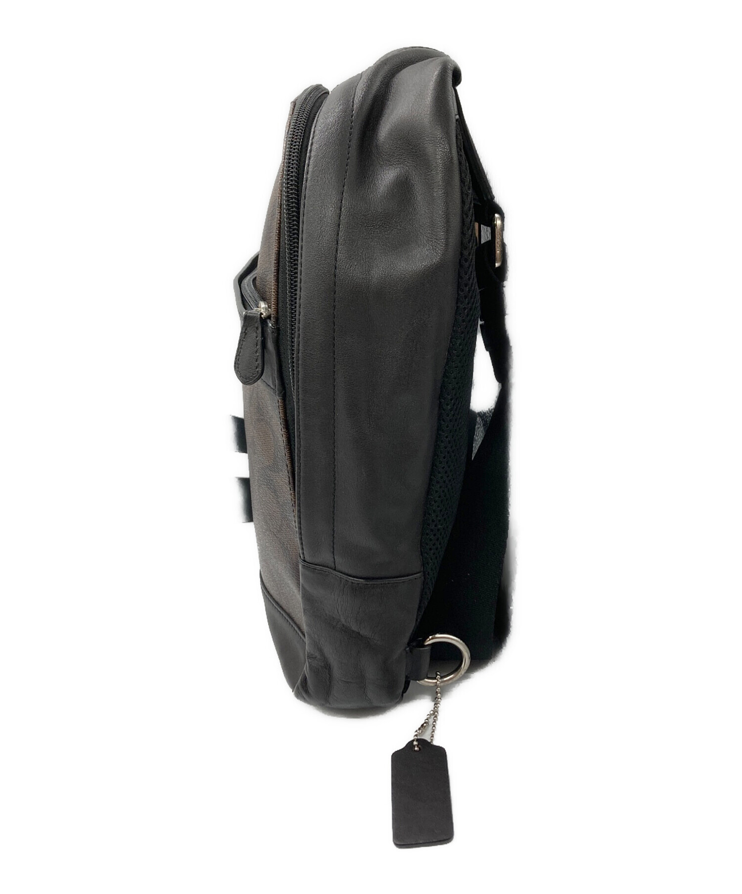 中古・古着通販】COACH (コーチ) ボディーバッグ ブラック×ブラウン