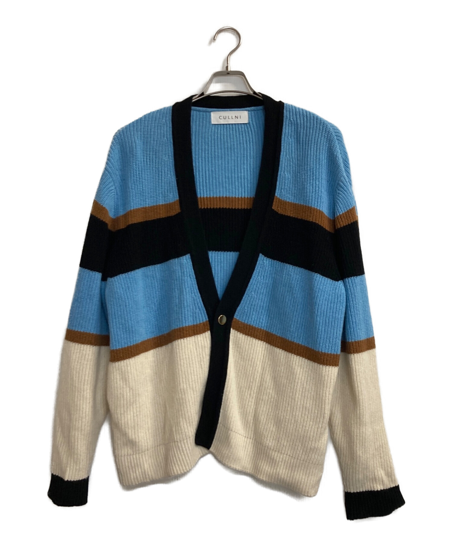 中古・古着通販】CULLNI (クルニ) EX.COLOR BORDER CARDIGAN サックス