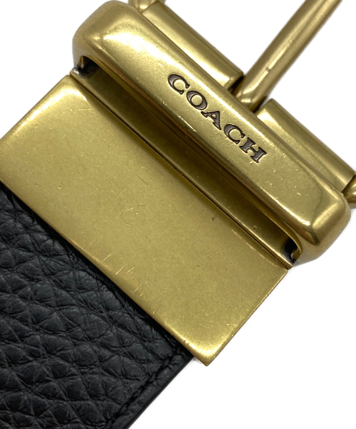 中古・古着通販】COACH (コーチ) リバーシブルレザーベルト ブラック