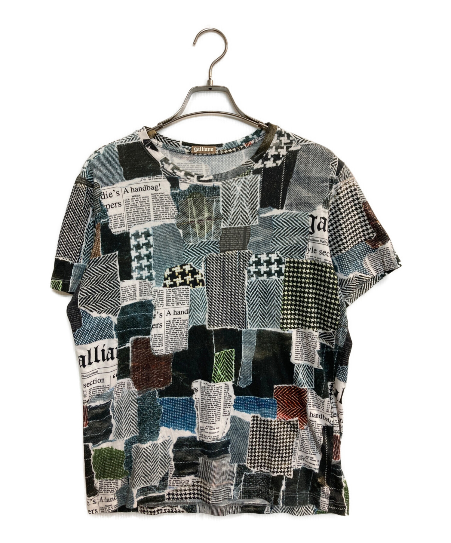 中古・古着通販】GALLIANO (ガリアーノ) ニュースペーパーカットソー 