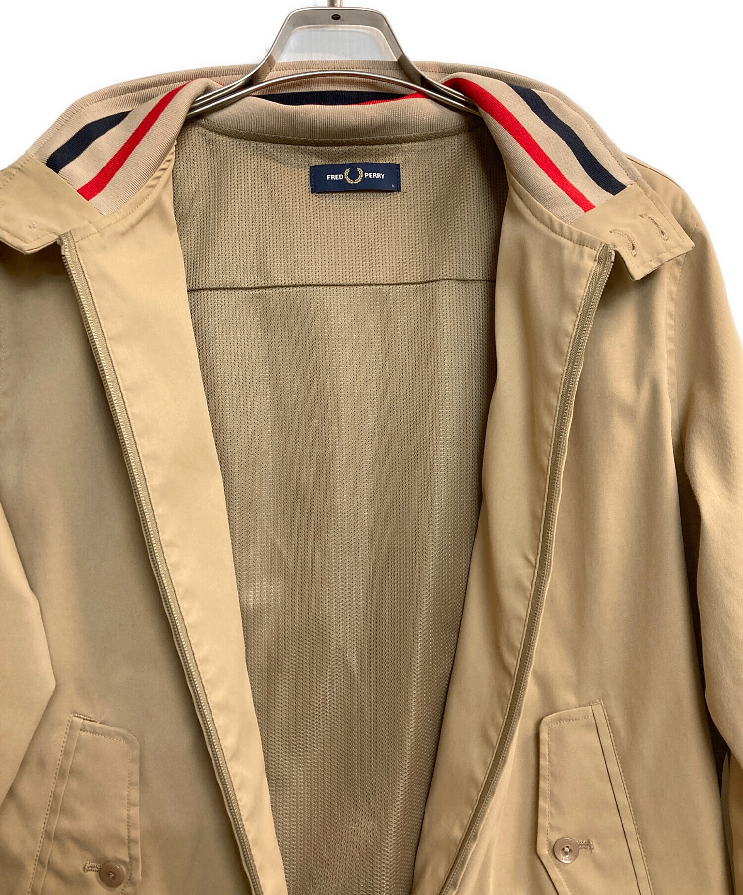 FRED PERRY スウィングトップ ブルゾン ジャケット ベージュ 中古・古着通販】FRED PERRY (フレッドペリー) スイングトップ