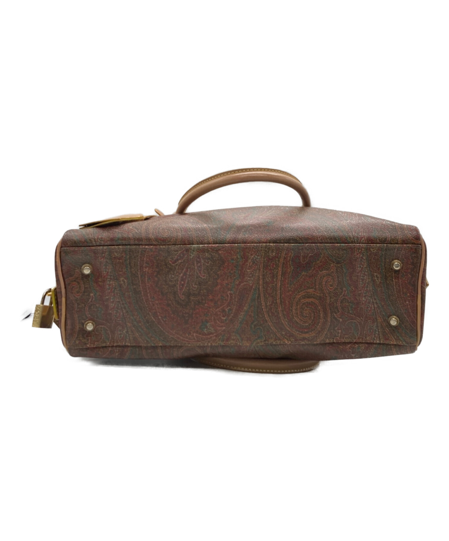 中古・古着通販】ETRO (エトロ) ペイズリー柄ハンドバッグ ボルドー