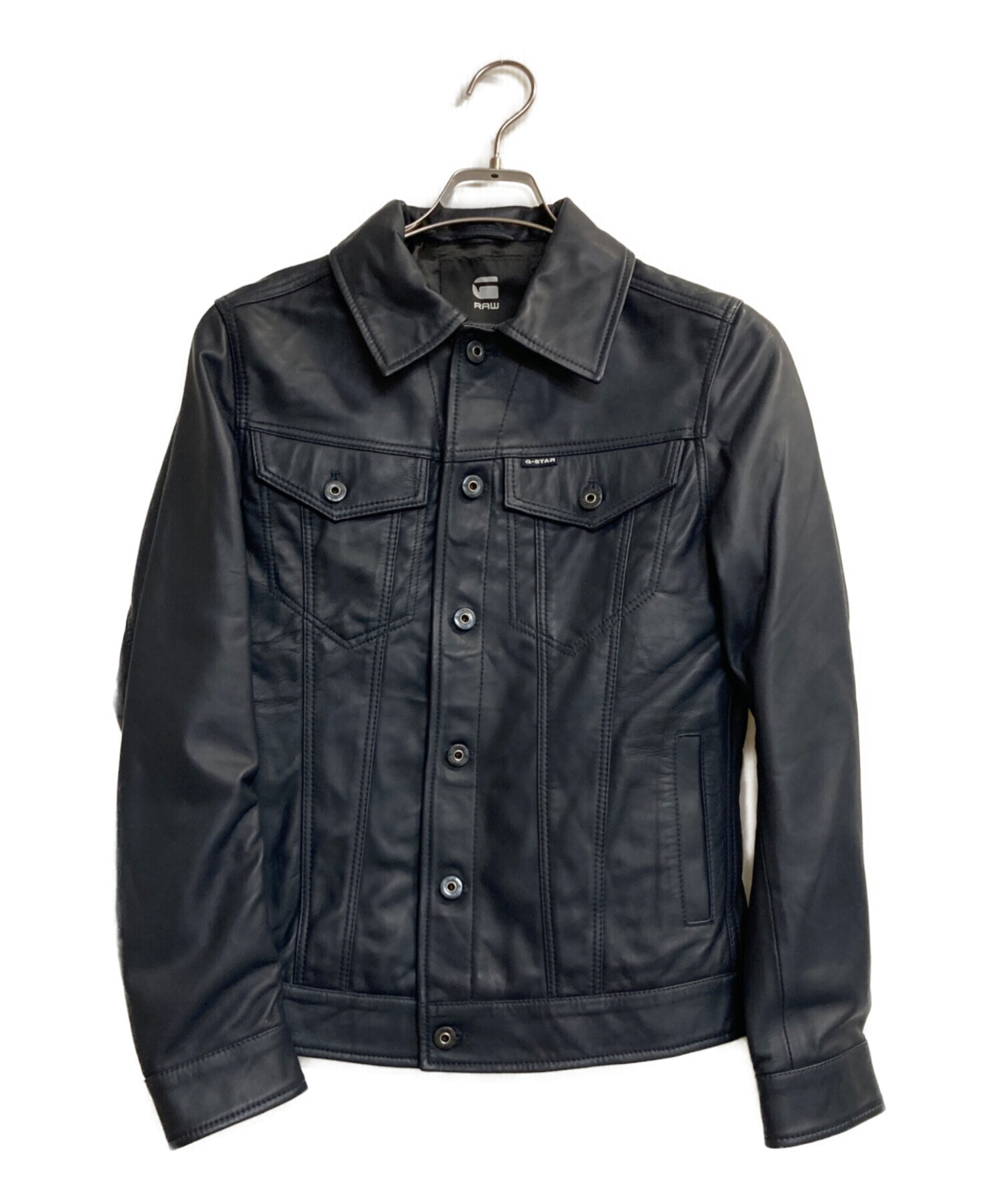 中古・古着通販】G-STAR RAW (ジースターロゥ) slim leather jkt