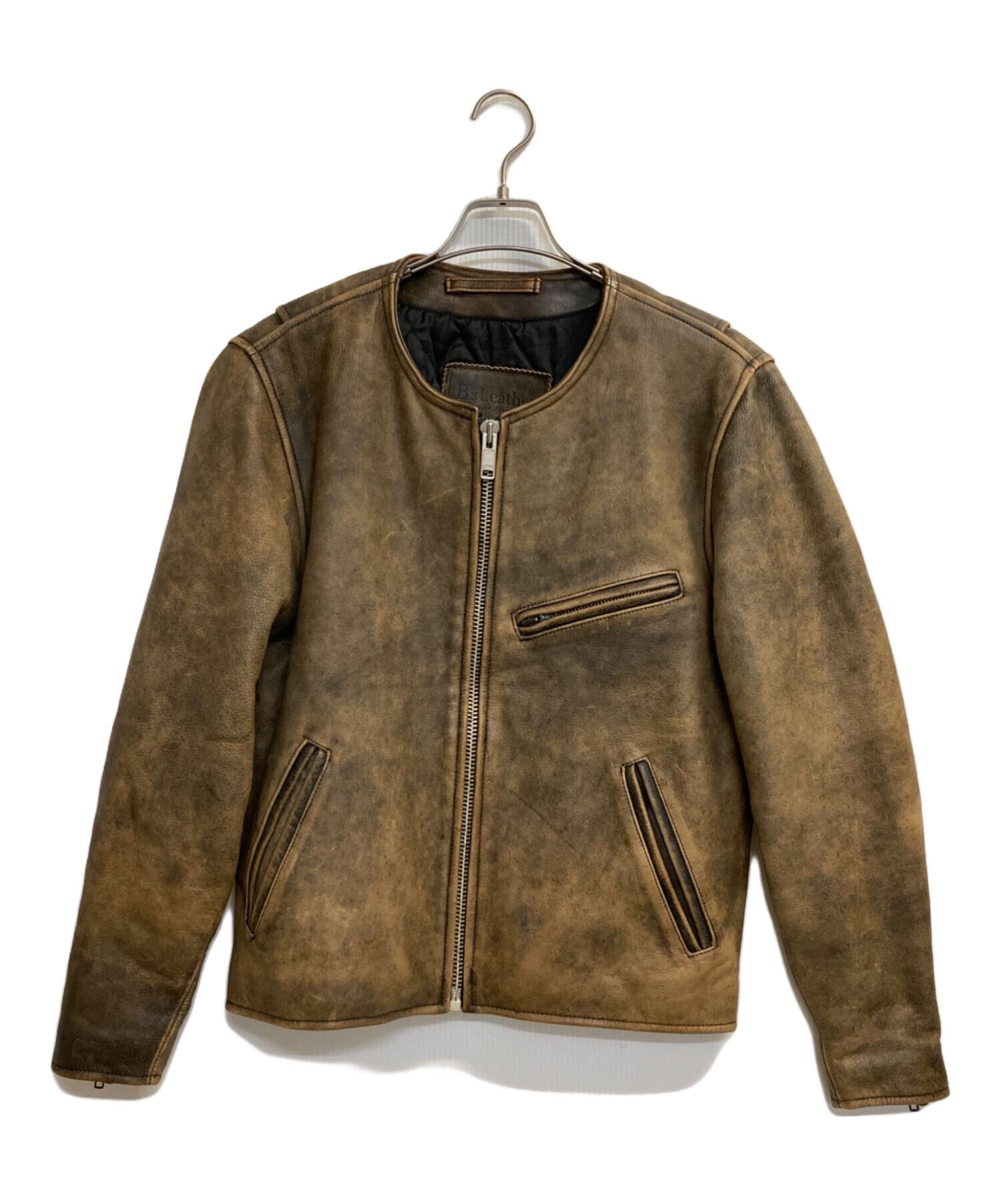 中古・古着通販】B's Leather (バイカーズレザー) ノーカラーレザー