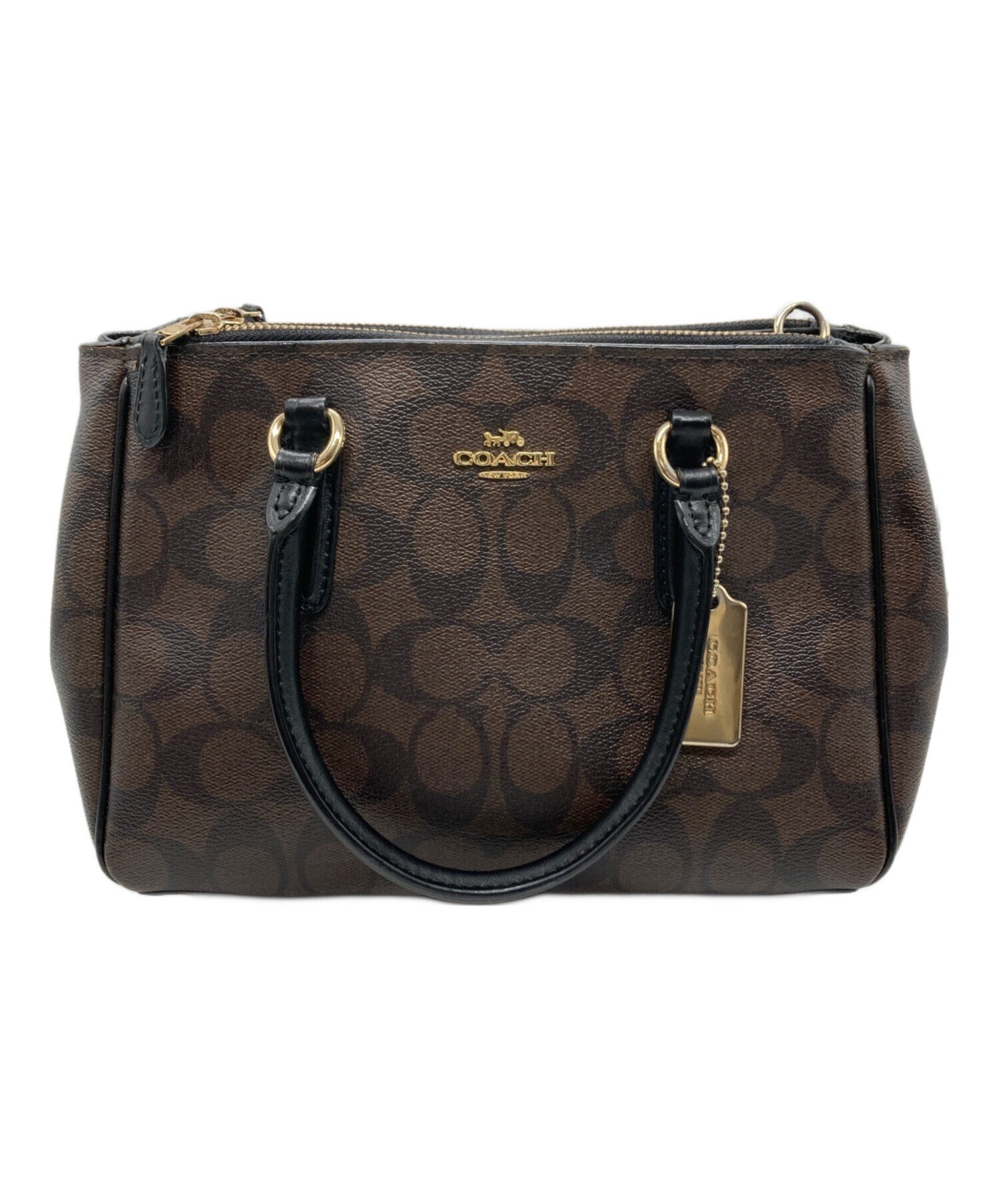 美品 COACH ショルダーバッグ パッチワーク シグネチャー 2way 中古・古着通販】COACH (コーチ) シグネチャー2wayショルダーバッグ