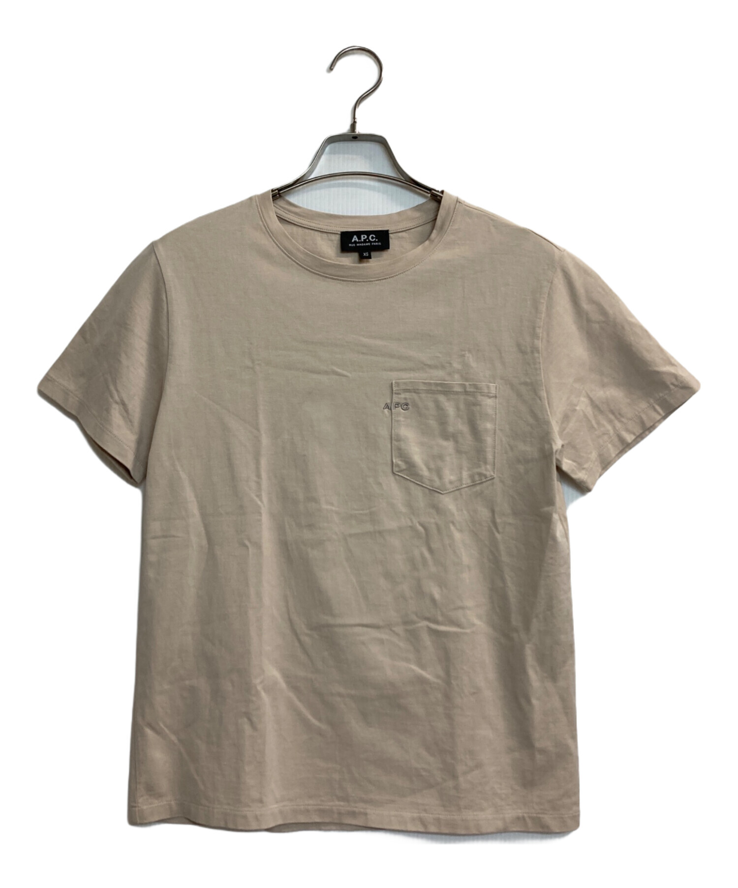 中古・古着通販】A.P.C. (アーペーセー) 刺繍ポケットTee ベージュ