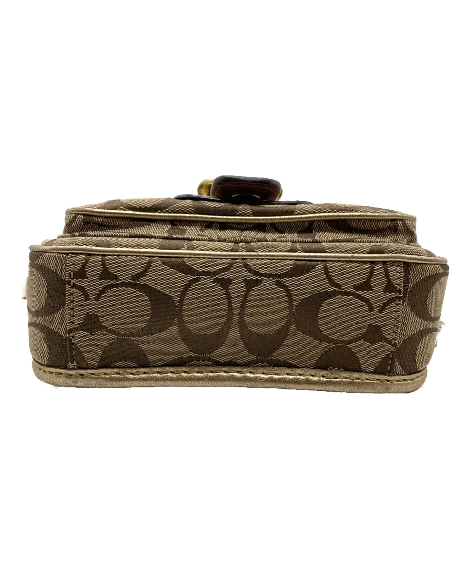 COACH ベージュ レザー ショルダーバッグ　ミニショルダー　美品 中古・古着通販】COACH (コーチ) ショルダーバッグ ベージュ｜ブランド