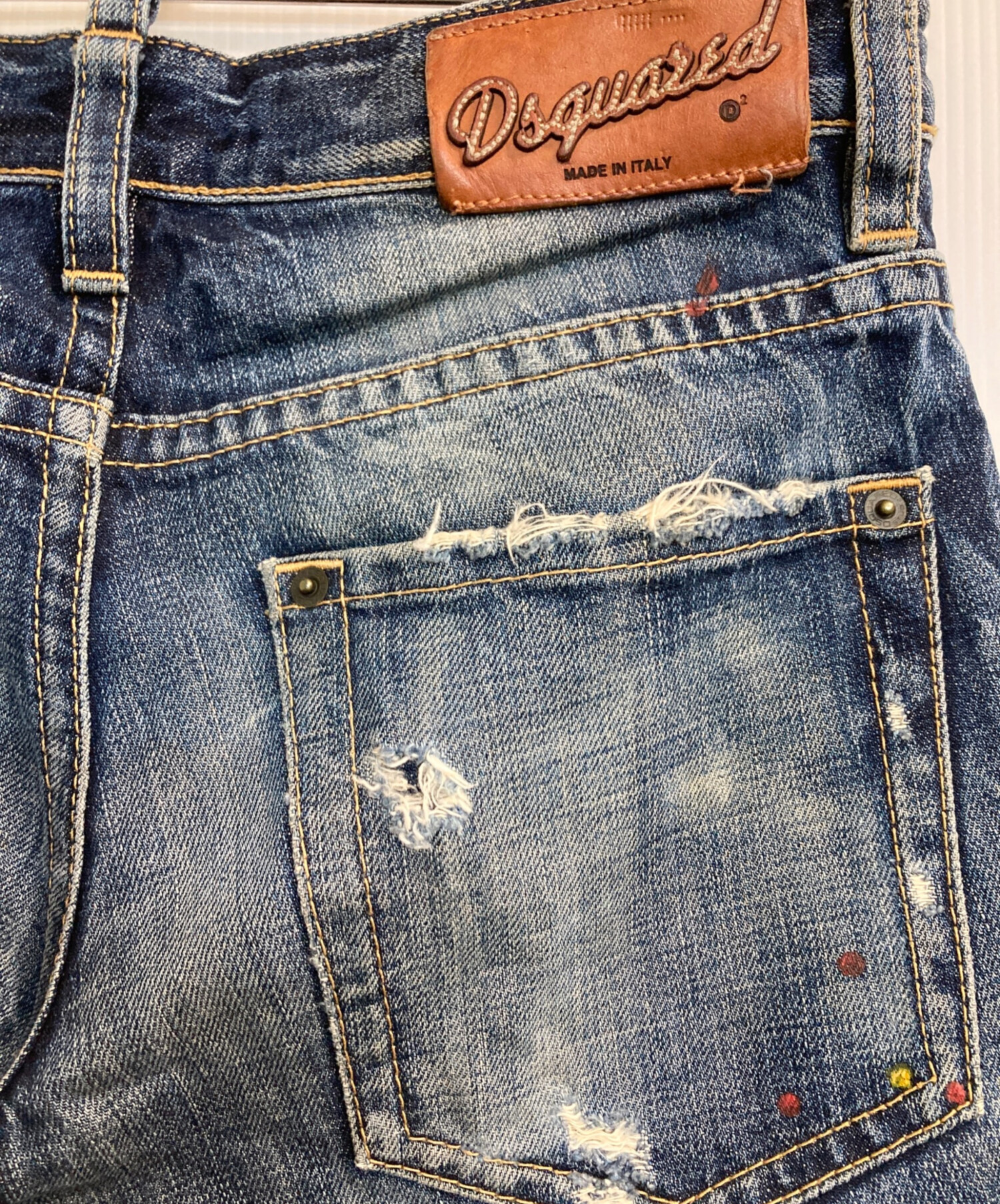 中古・古着通販】DSQUARED2 (ディースクエアード) ダメージペイント