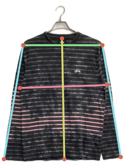 すとりす 中古・古着通販】stussy (ステューシー) Bleach Stripe L/S Crew