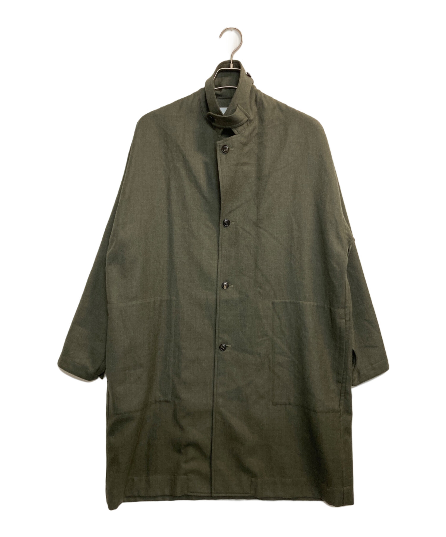 中古・古着通販】MARKA (マーカ) SHIRT COAT WOOL SOFT SERGE ブラウン