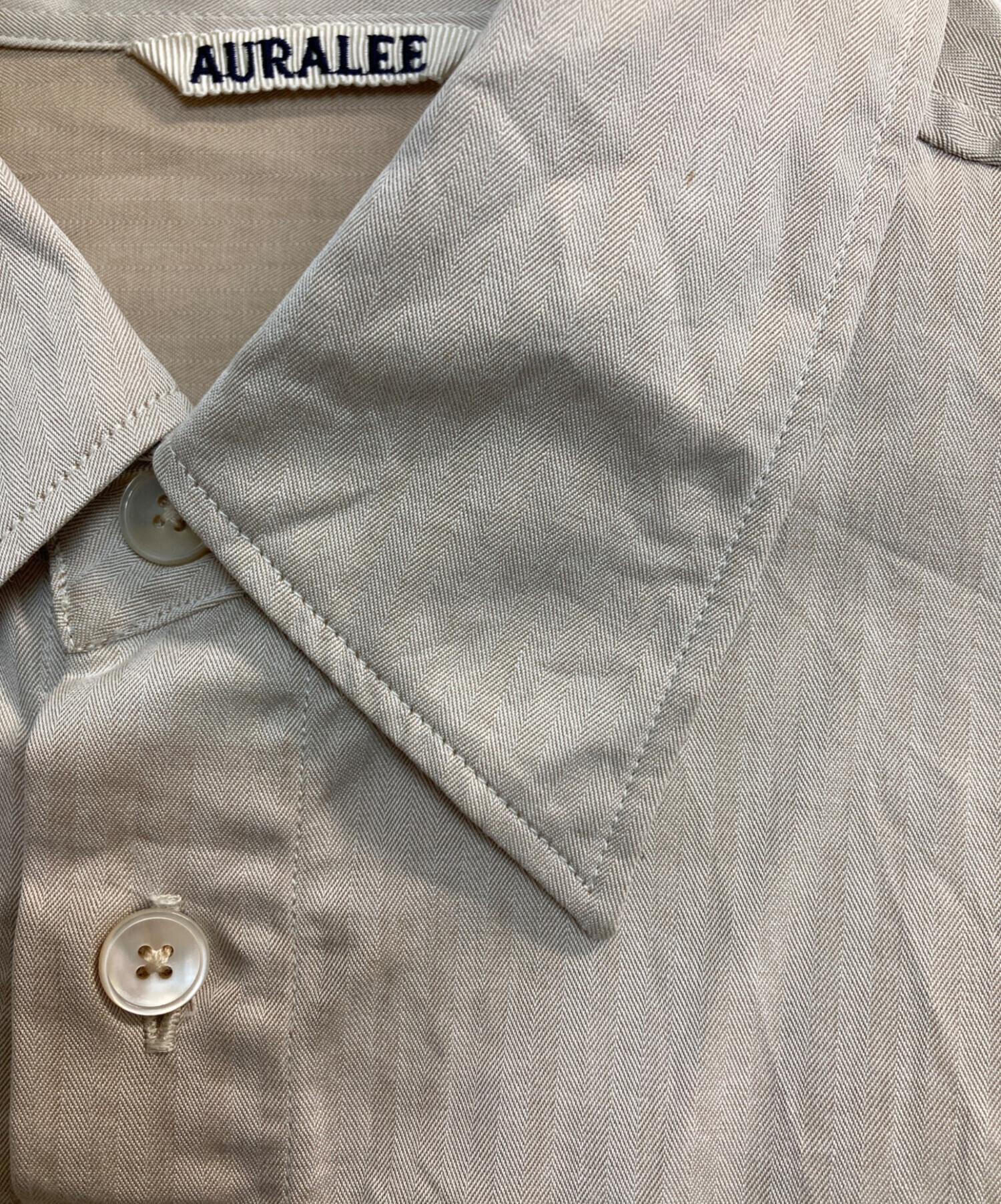 中古・古着通販】AURALEE (オーラリー) WASHED FINX HERRINGBONE HALF