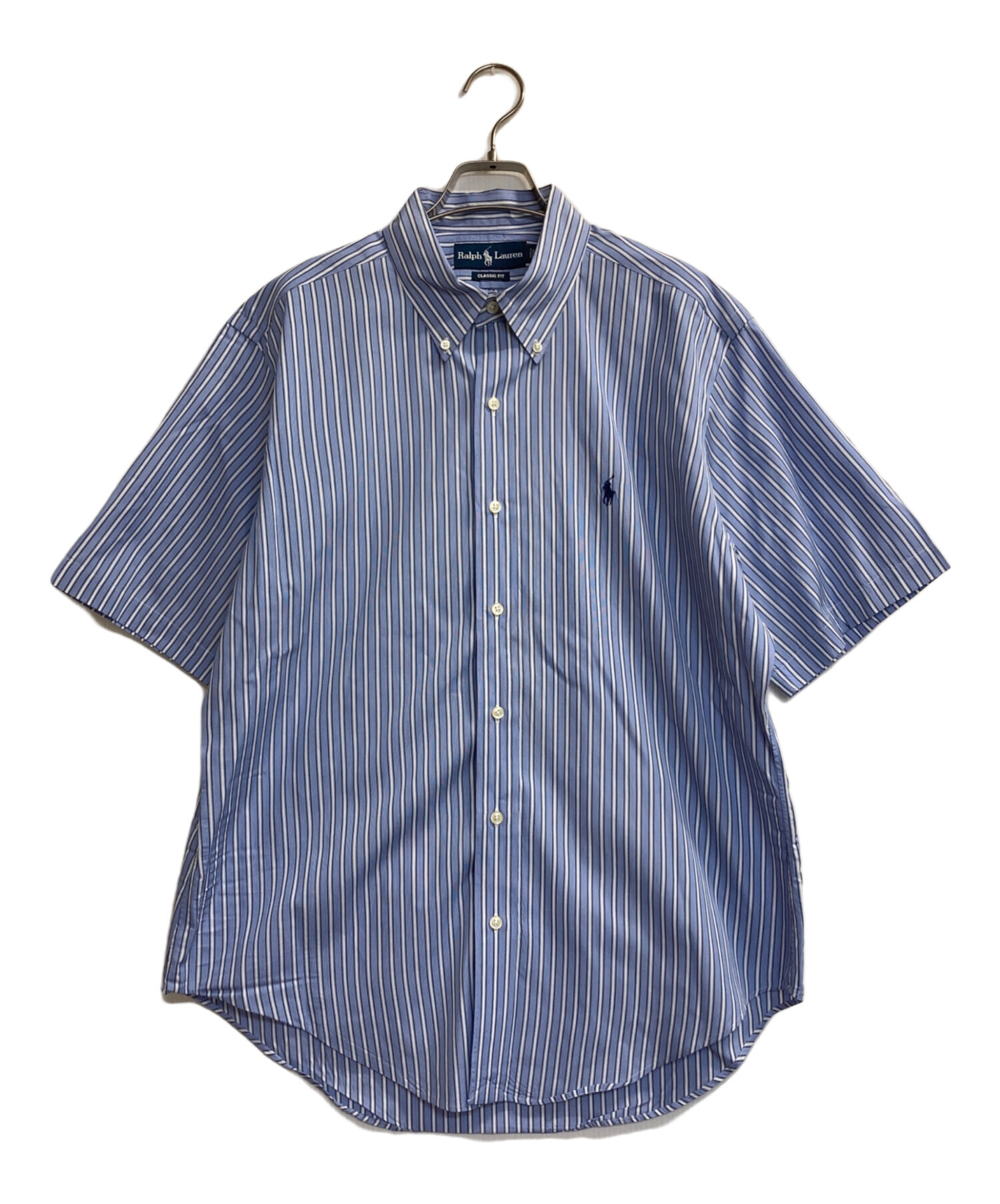 Polo Ralph Lauren 半袖シャツ ストライプ ボタンダウン M ラルフ