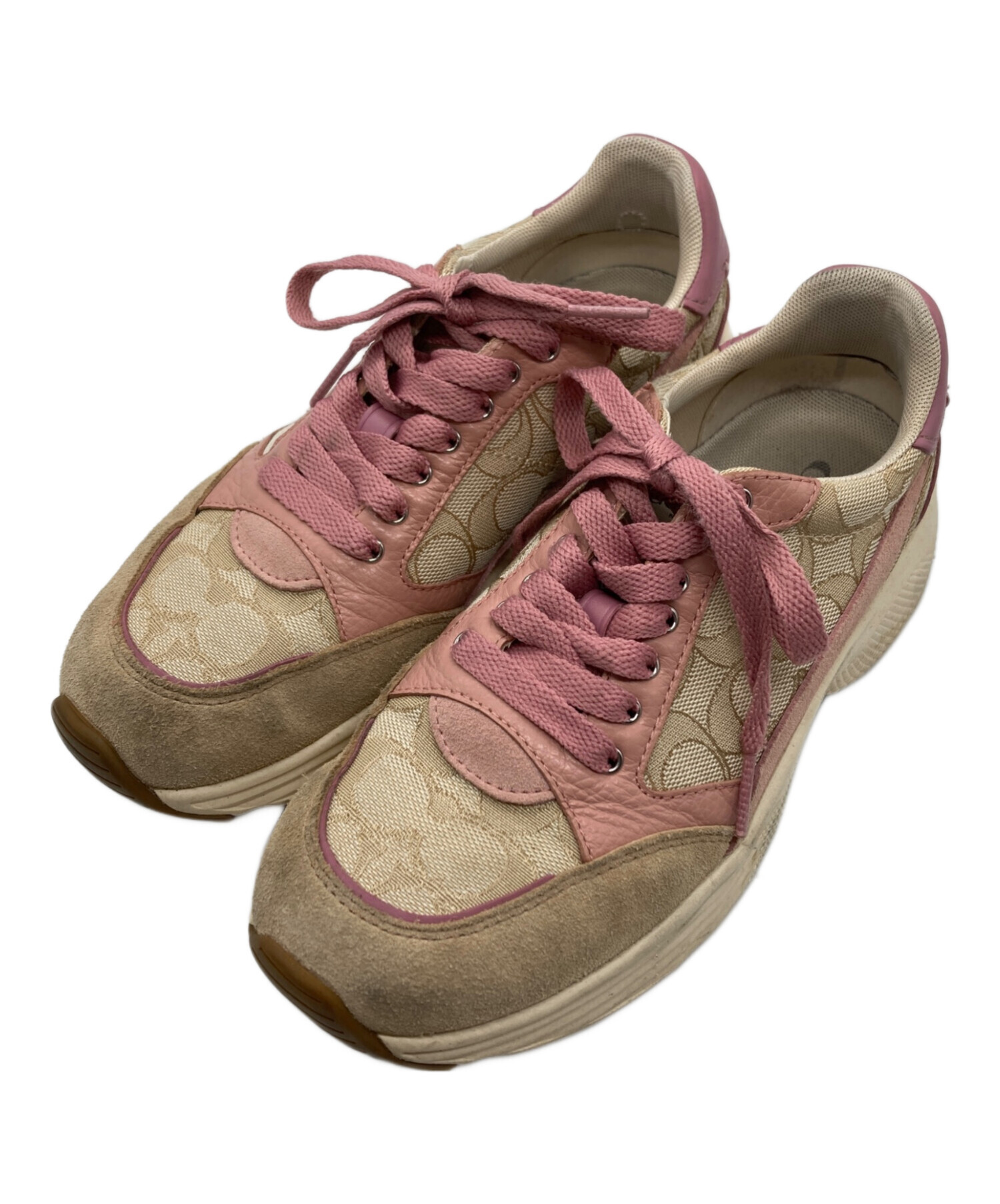 【未使用品】COACH　ローカットシグネチャースニーカー　23.5cm相当 中古・古着通販】COACH (コーチ) シグネチャーローカットスニーカー
