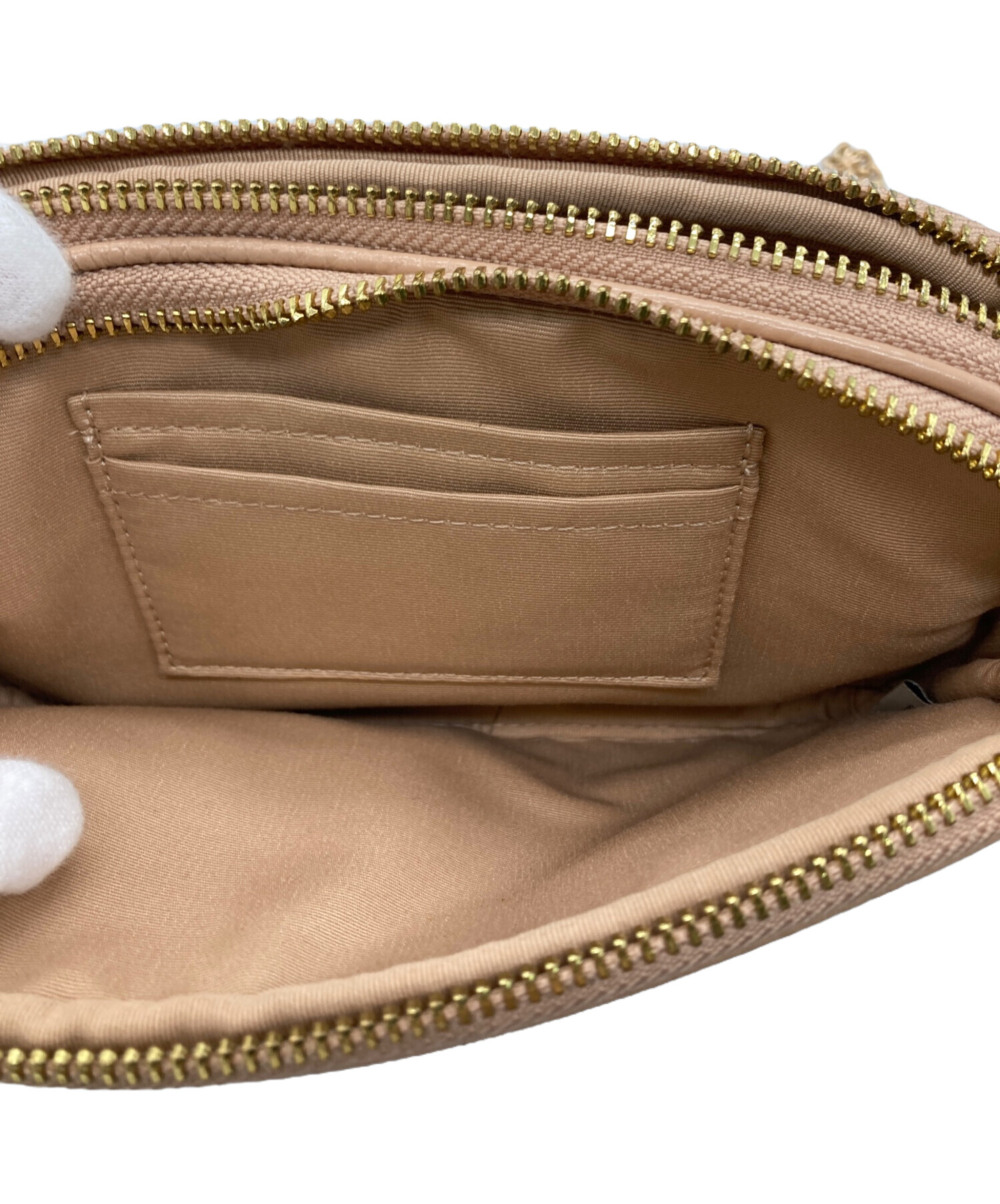 COACH ベージュ レザー ショルダーバッグ 中古・古着通販】COACH (コーチ) チェーンミニショルダーバッグ