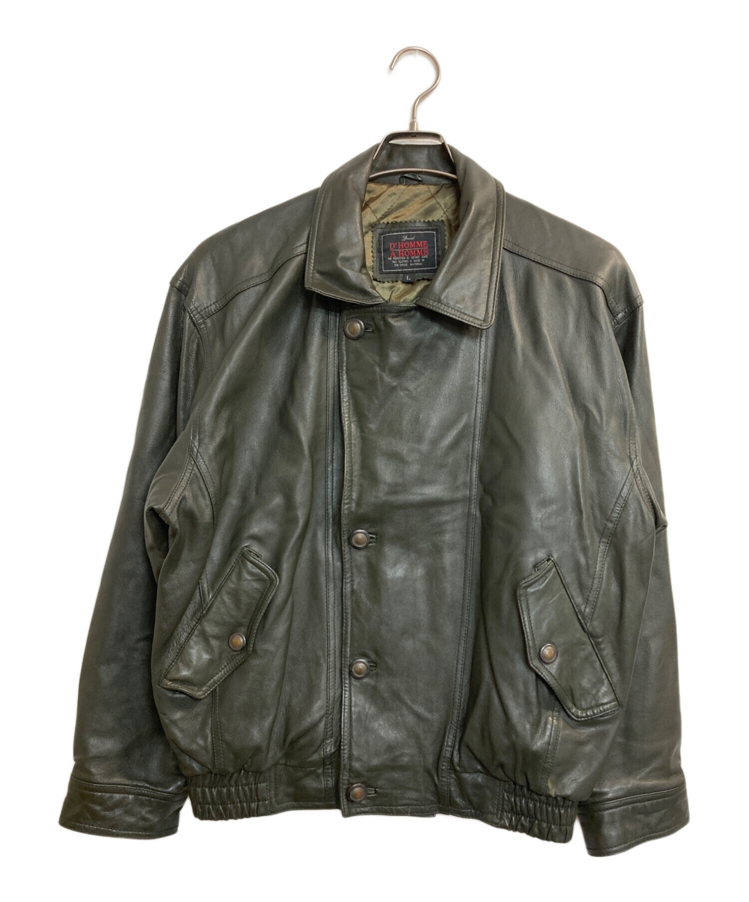 D'HOMME A HOMME フライトジャケット　ラムレザー G-1 A-2 中古・古着通販】D'HOMME A HOMME (ドムアオム) ラムレザージャケット