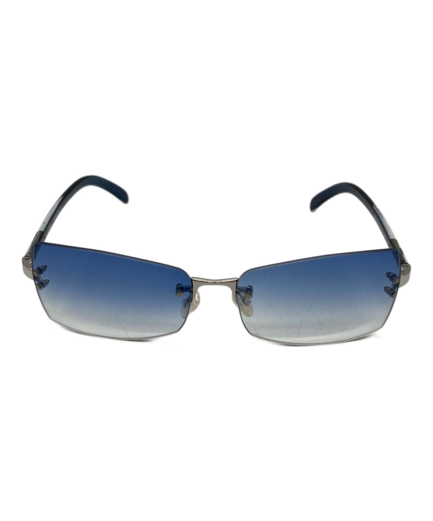 中古・古着通販】FENDI (フェンディ) リムレスサングラス ブルー