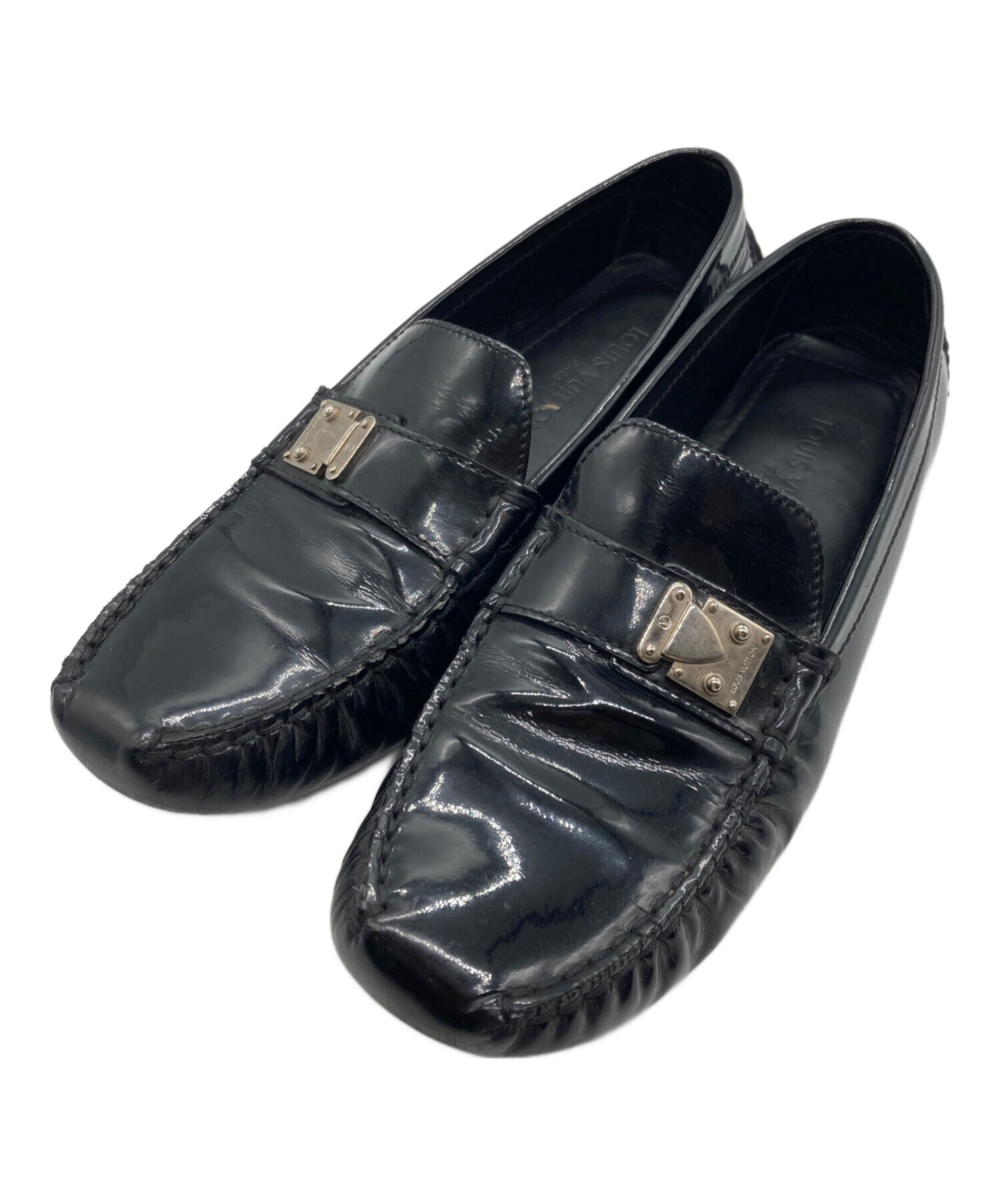 LOUIS VUITTONドライビングシューズ 中古・古着通販】LOUIS VUITTON (ルイ ヴィトン) パテントレザー