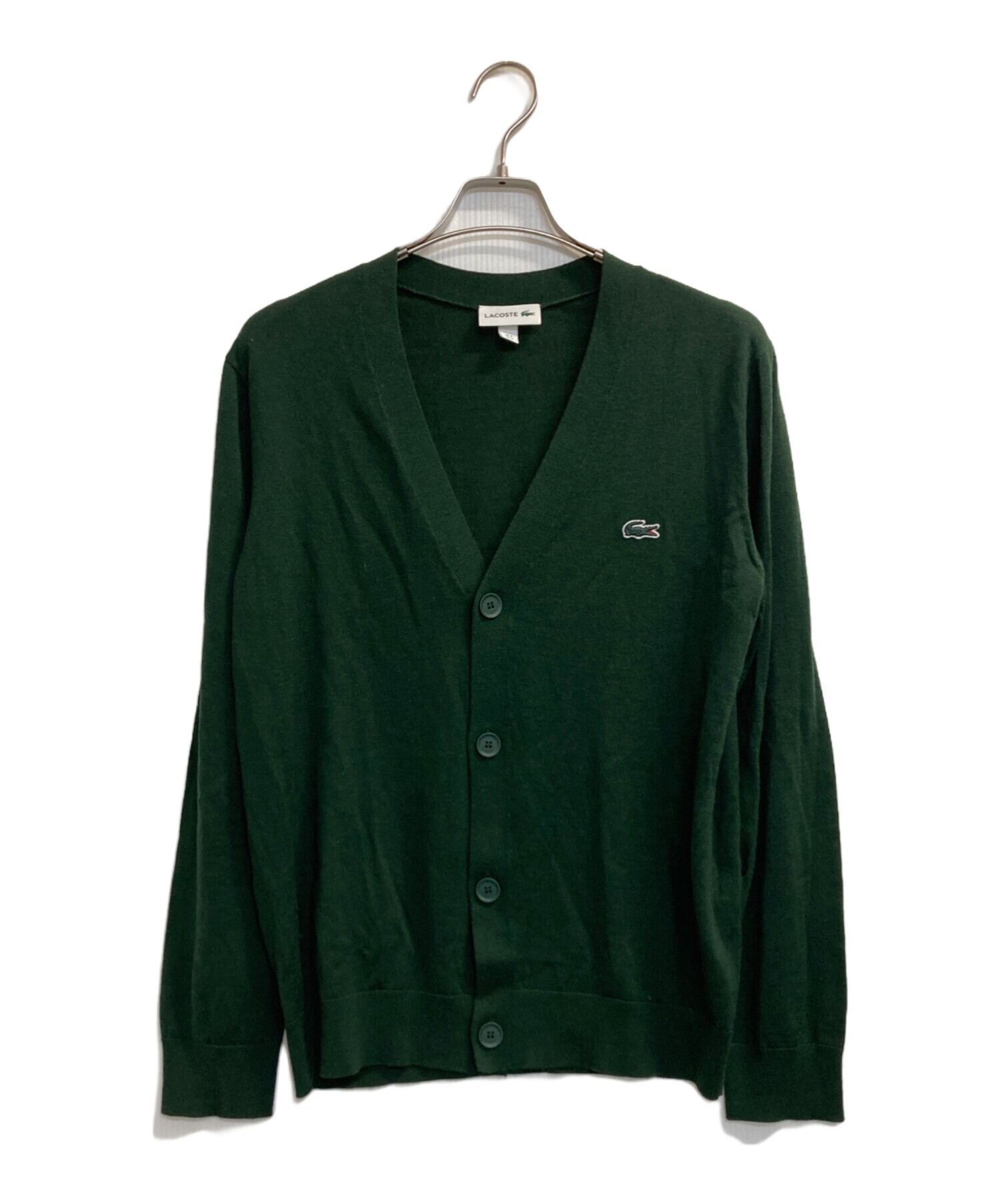 SHIPS別注 LACOSTEコットンカーディガン グリーンUS L SHIPS別注 LACOSTEコットンカーディガン グリーンUS L LACOSTE