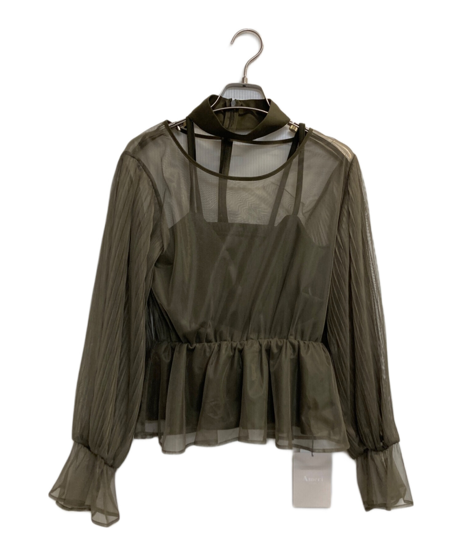 AMERI Vintage チョーカーシアートップス 中古・古着通販】Ameri (アメリ) チョーカーシアートップス グリーン