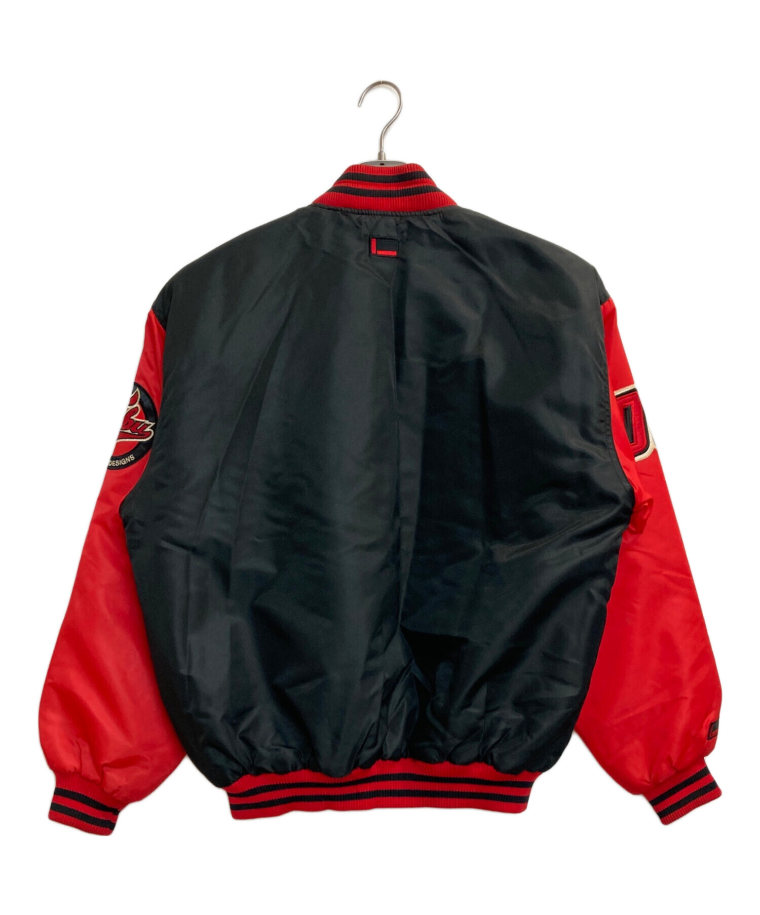 中古・古着通販】FUBU (フブ) ナイロンスタジャン レッド×ブラック