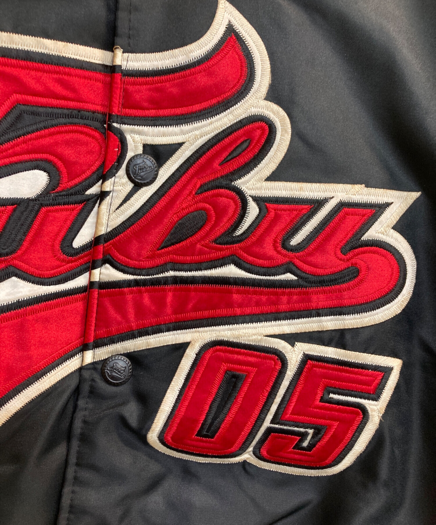 中古・古着通販】FUBU (フブ) ナイロンスタジャン レッド×ブラック