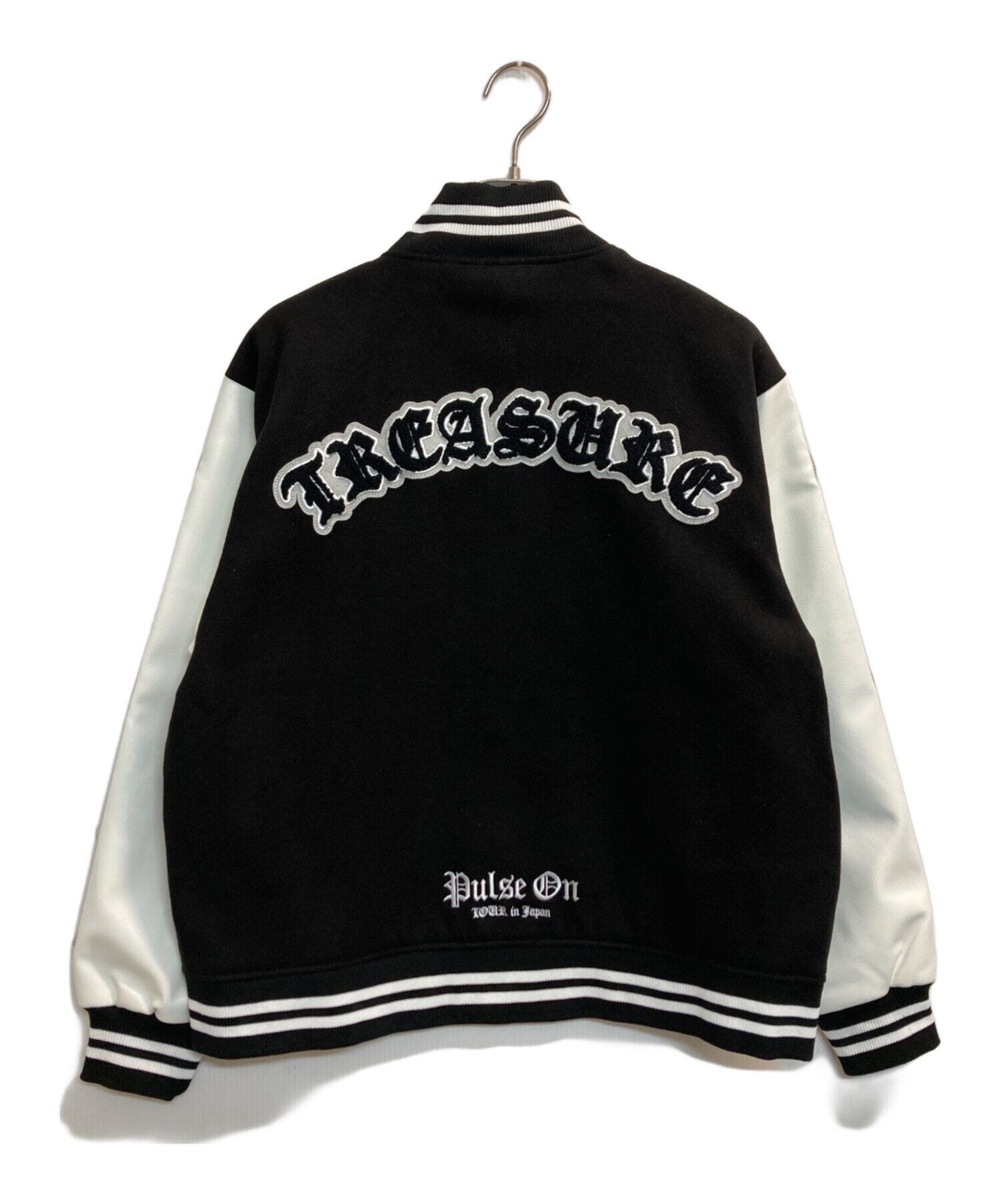 TREASURE PULSE ON スタジャン スタジアムジャンパー 黒 [L] 中古・古着通販】TREASURE (トレジャー) PULSE ON スタジャン ブラック