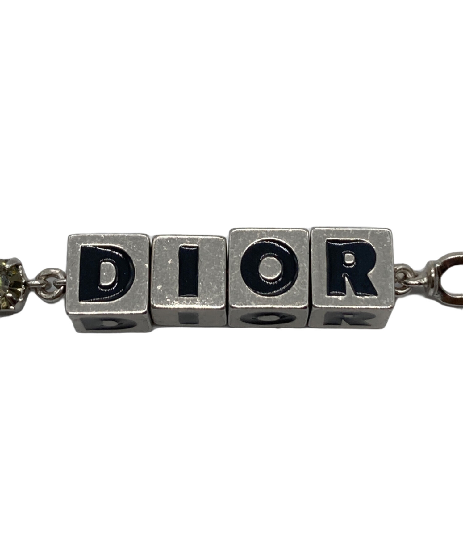 中古・古着通販】DIOR (ディオール) キューブブレスレット シルバー(色