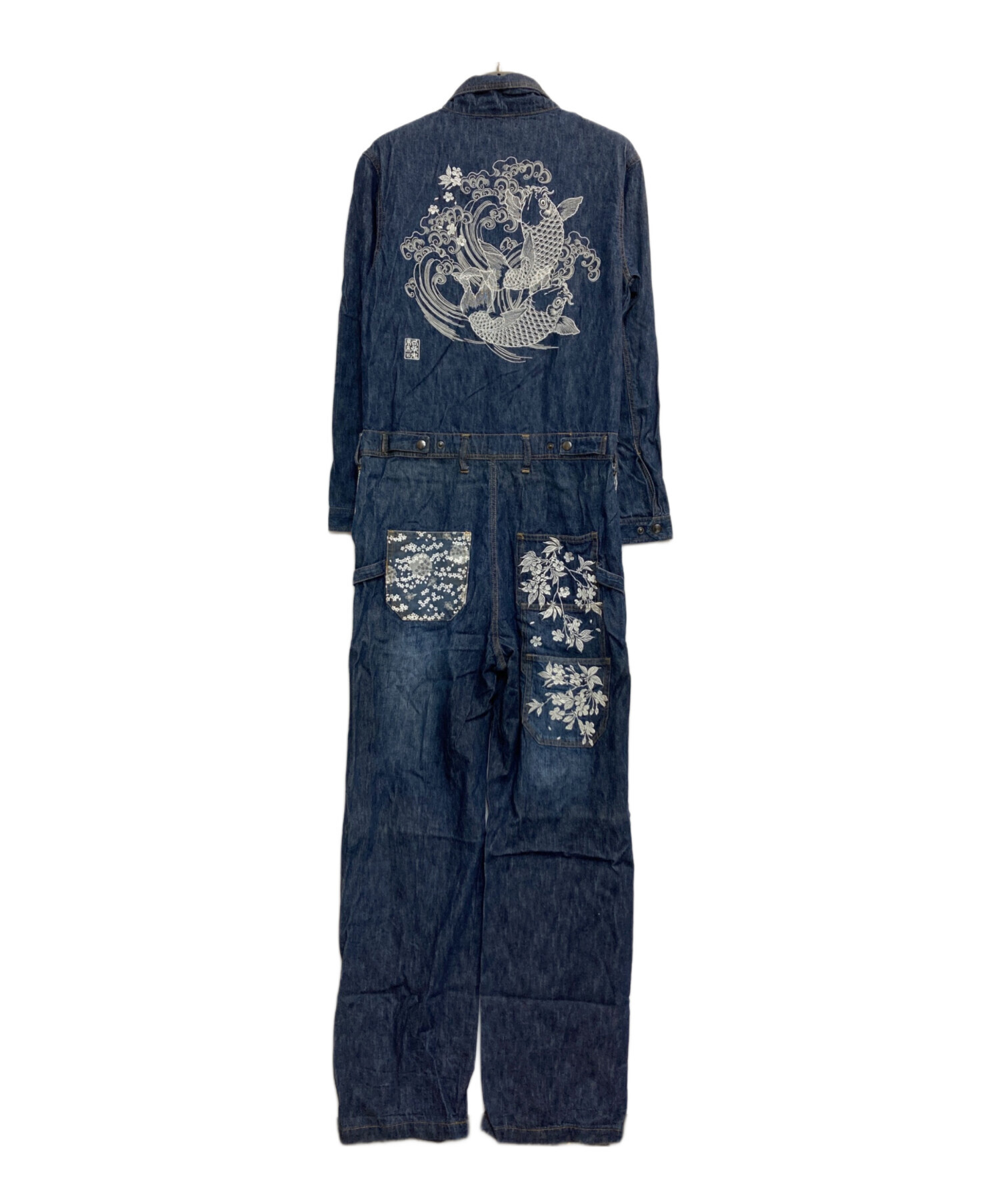 中古 旧蔵 和田玉 鹿鶴同春 透彫玉牌 吉祥文 中国古玉風 CL0544 中古・古着通販】絡繰魂 (カラクリダマシイ) 刺繍デザインつなぎ