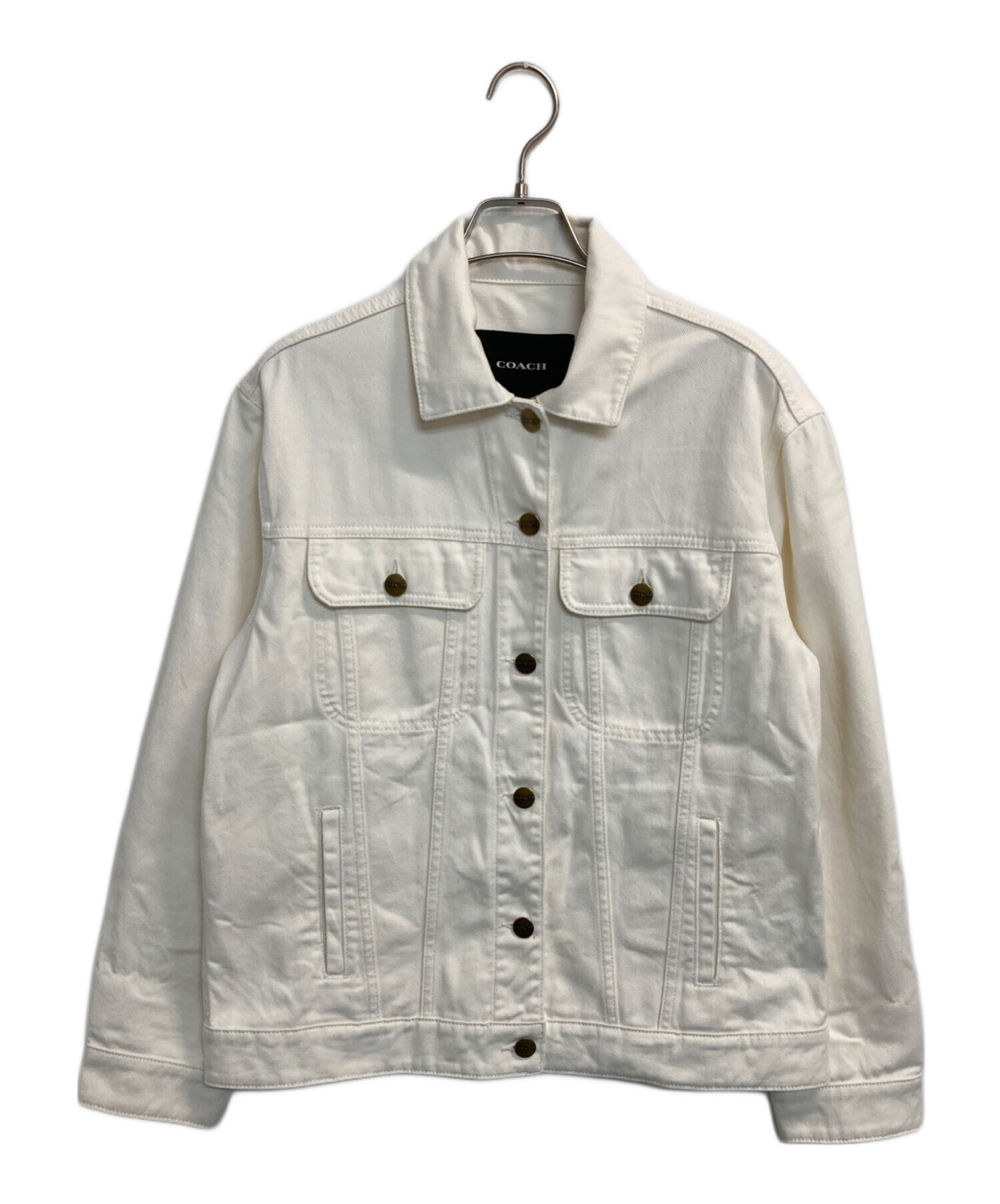 COACH ホワイト デニムジャケット 中古・古着通販】COACH (コーチ) ホワイトデニムジャケット ホワイト