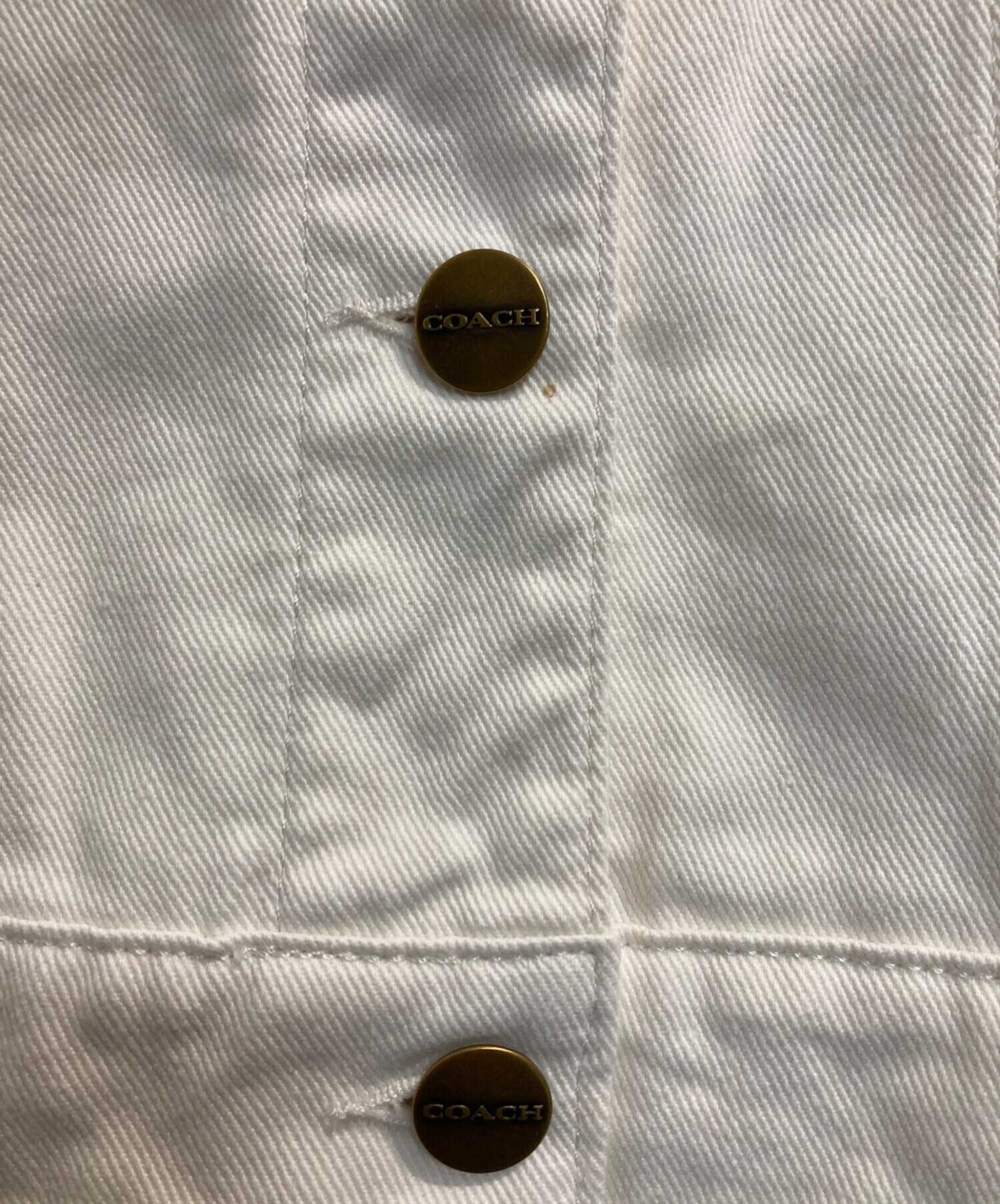 コーチ ホワイト デニムジャケット（新品） 中古・古着通販】COACH (コーチ) ホワイトデニムジャケット ホワイト