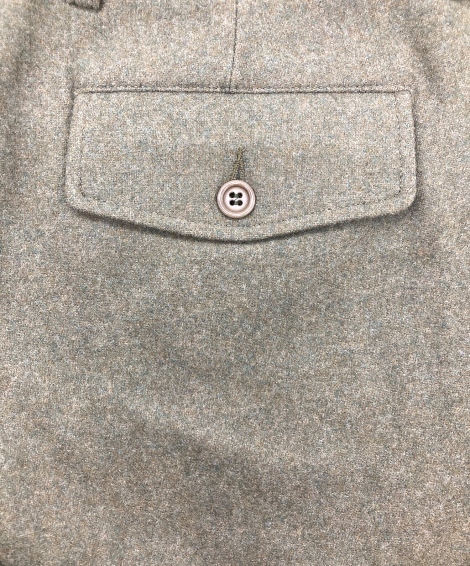 中古・古着通販】MIU MIU (ミュウミュウ) ワイドウールパンツ グリーン