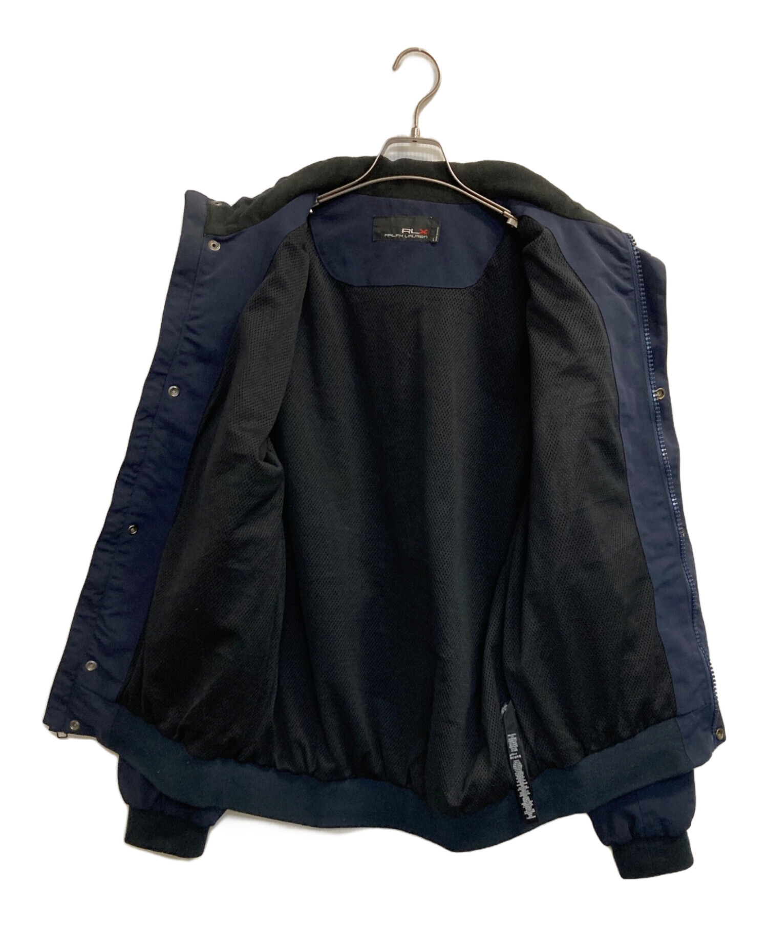 RLX ジップアップジャケット ネイビー 中古・古着通販】RLX RALPH LAUREN (アールエルエックスラルフローレン