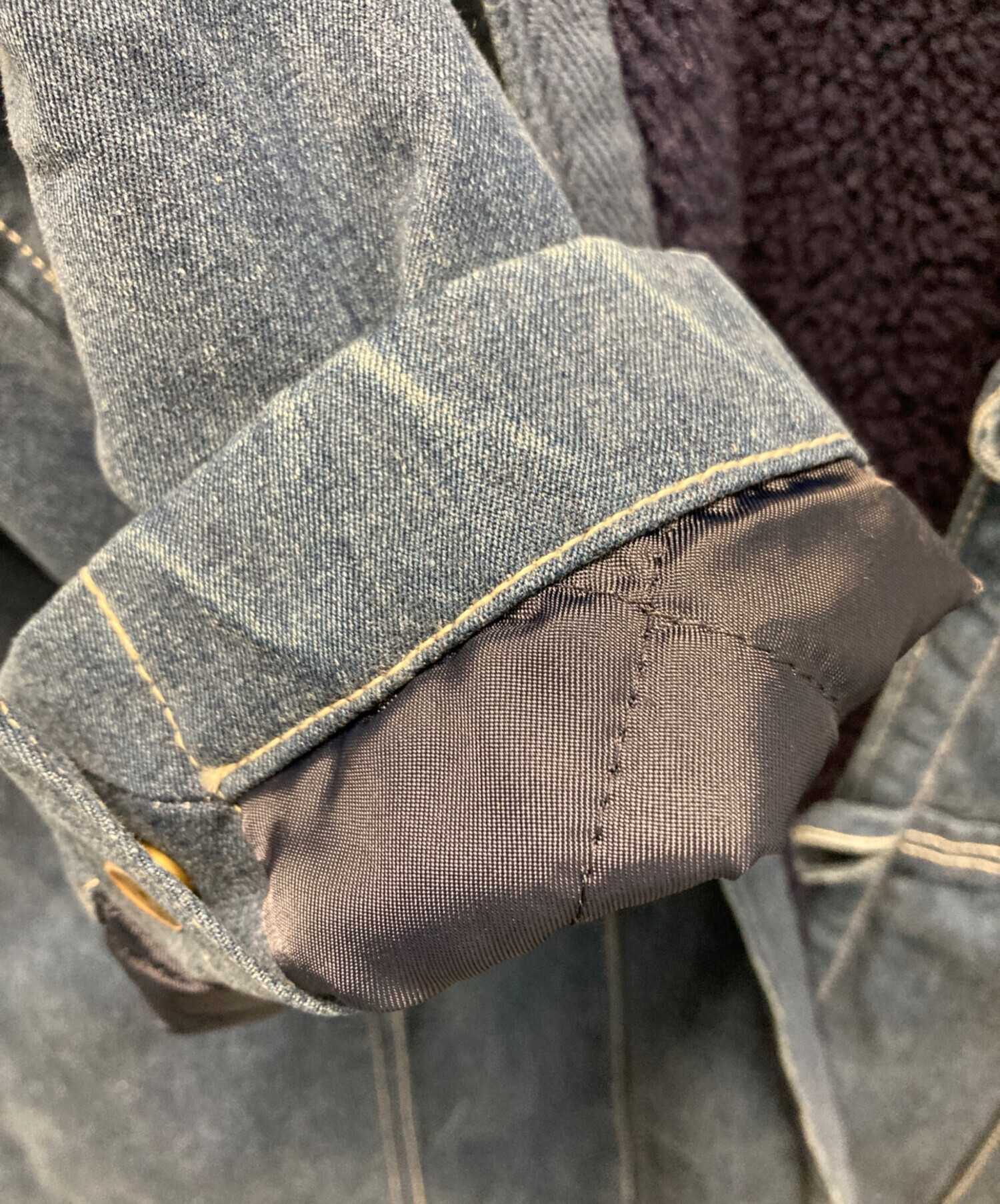 中古・古着通販】PAPAS (パパス) デニムダッフルコート インディゴ