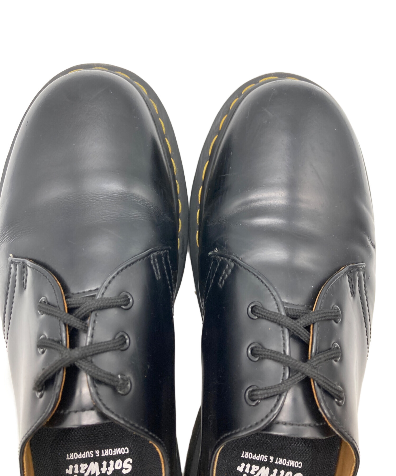 Dr. Martens レザーシューズ ブラック US9 中古・古着通販】Dr.Martens (ドクターマーチン) 3ホールレースアップ