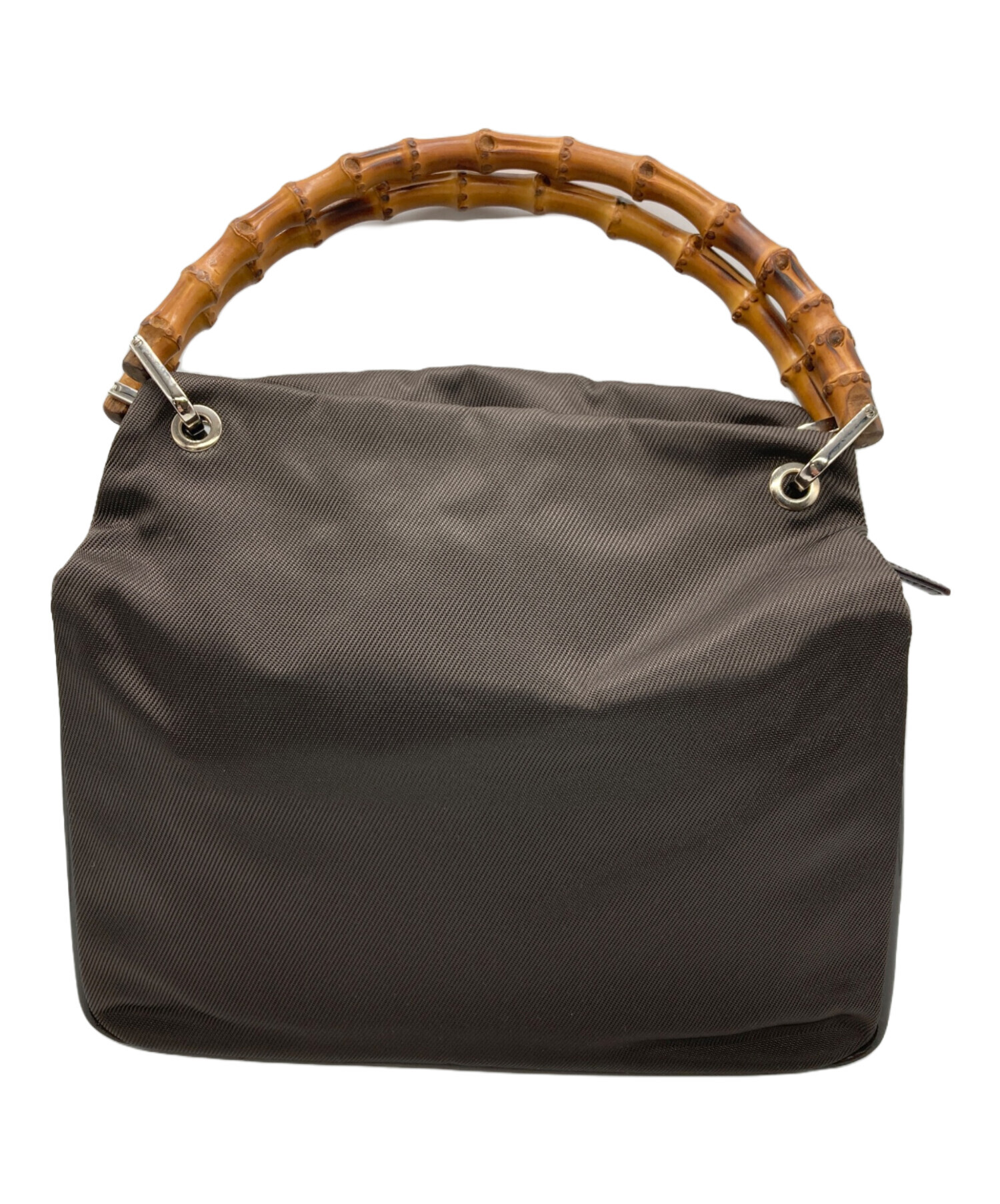 中古・古着通販】GUCCI (グッチ) バンブーハンドルナイロントート