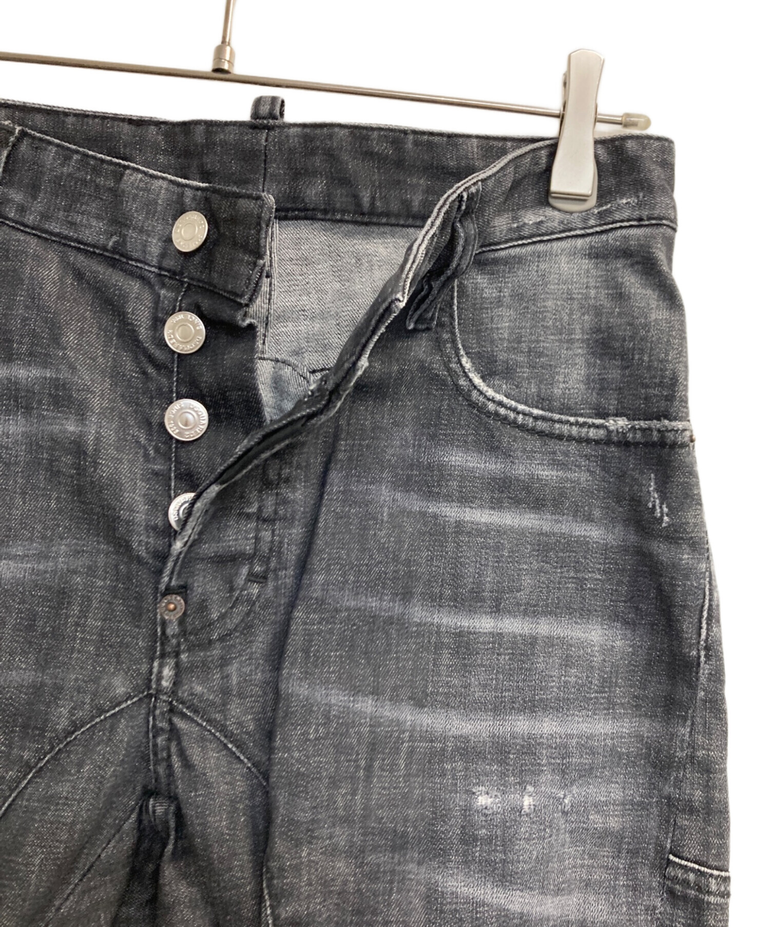 ディースクエアード　TIDY BIKER JEAN ブラック　44 中古・古着通販】DSQUARED2 (ディースクエアード) Tidy Biker Jean