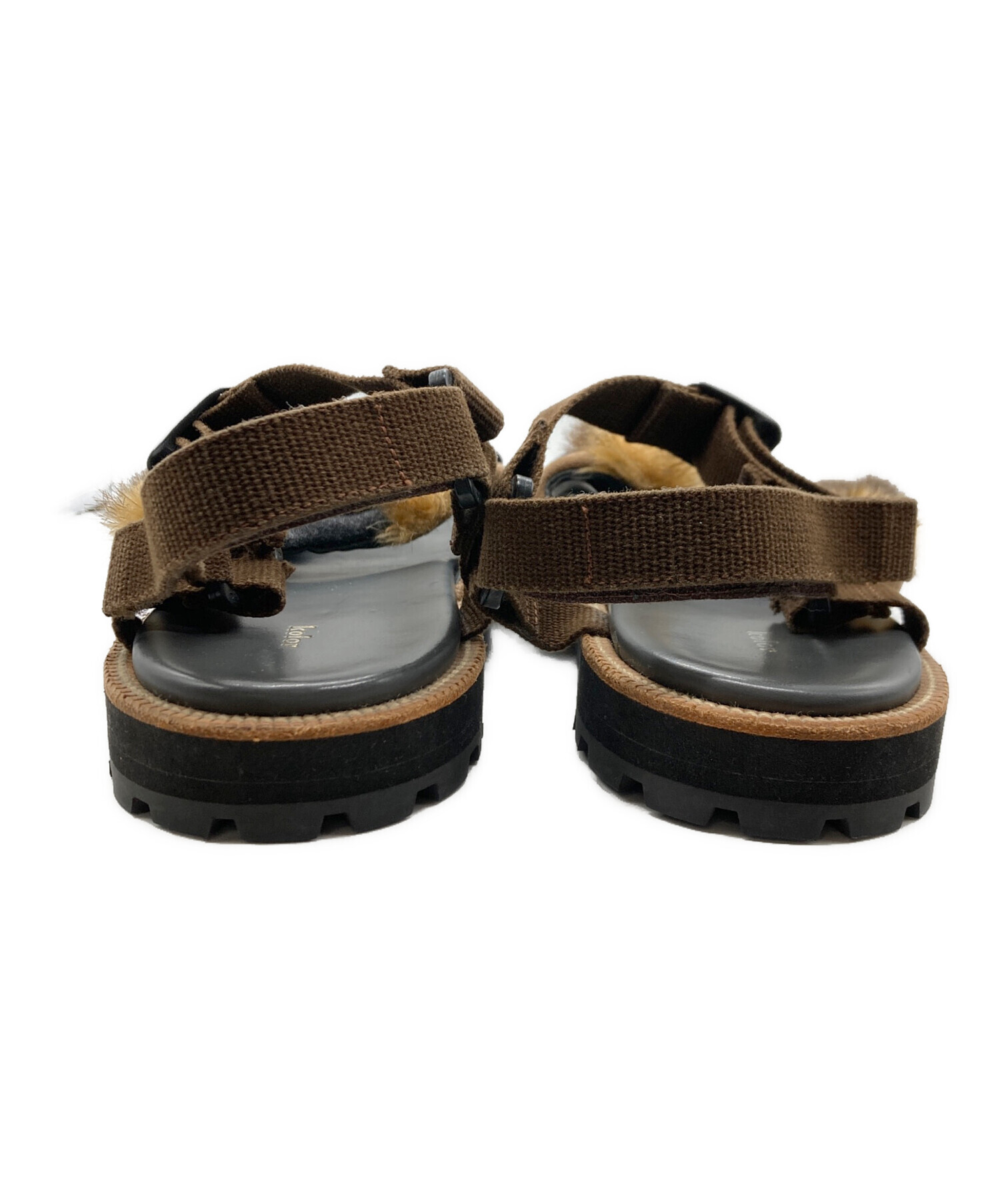 中古・古着通販】KOLOR (カラー) Textured Panelled Sandals ブラウン