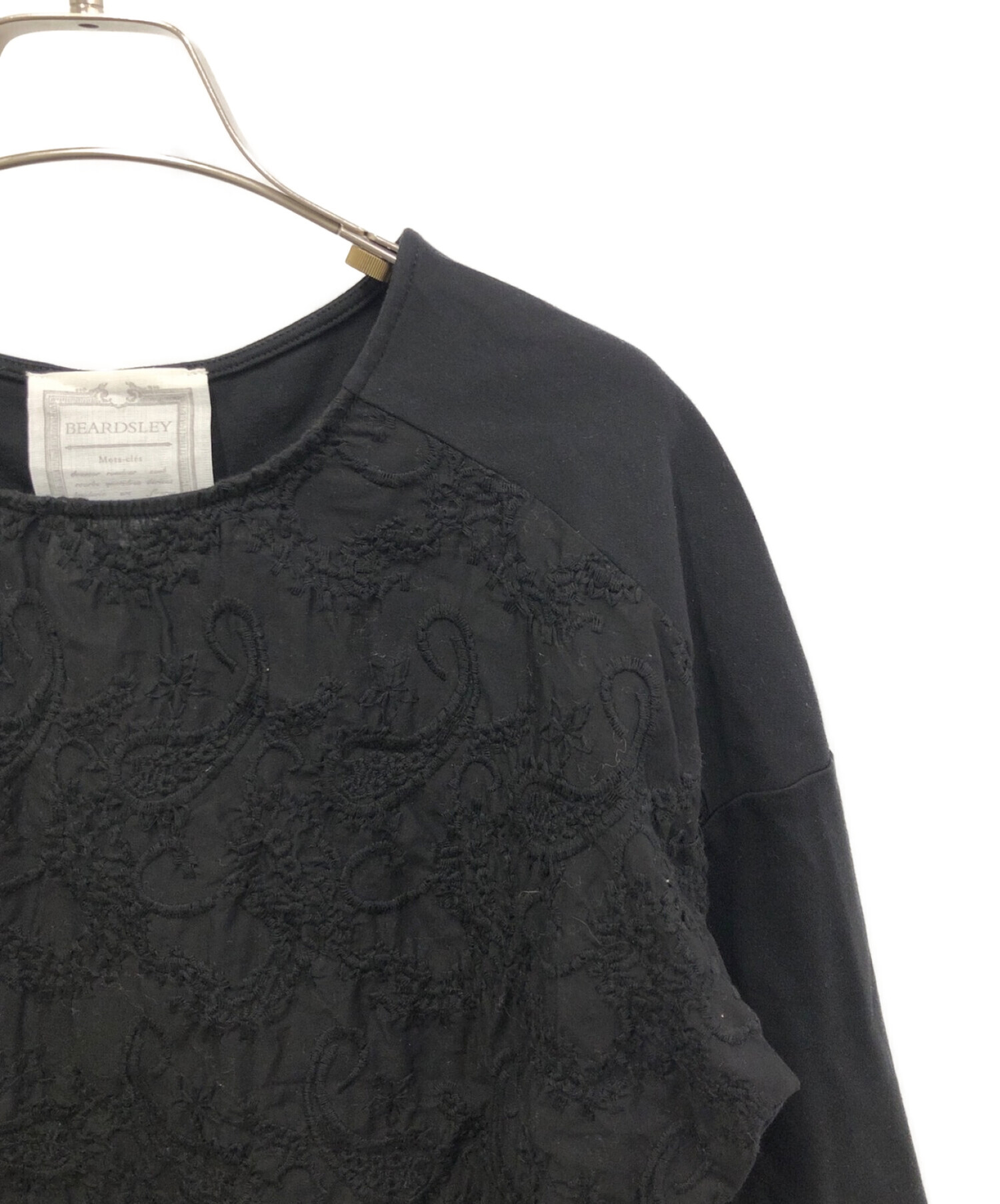 中古・古着通販】BEARDSLEY (ビアズリー) レースカットソー ブラック