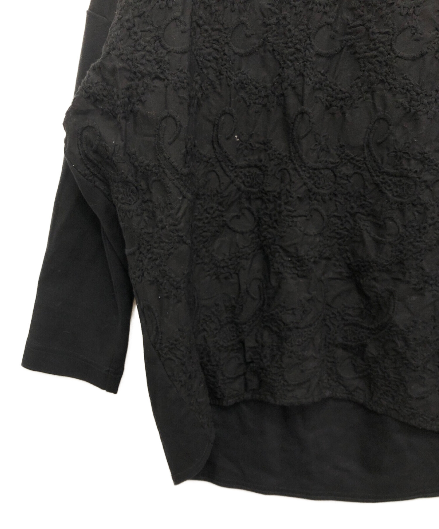 中古・古着通販】BEARDSLEY (ビアズリー) レースカットソー ブラック