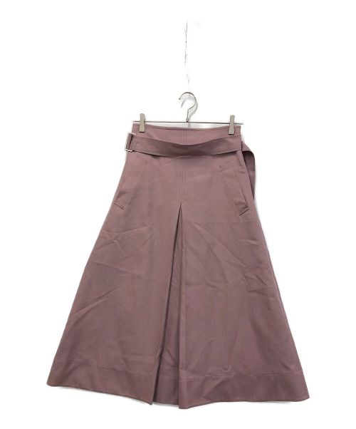中古・古着通販】ebure (エブール) リネンウールベルトスカート ピンク