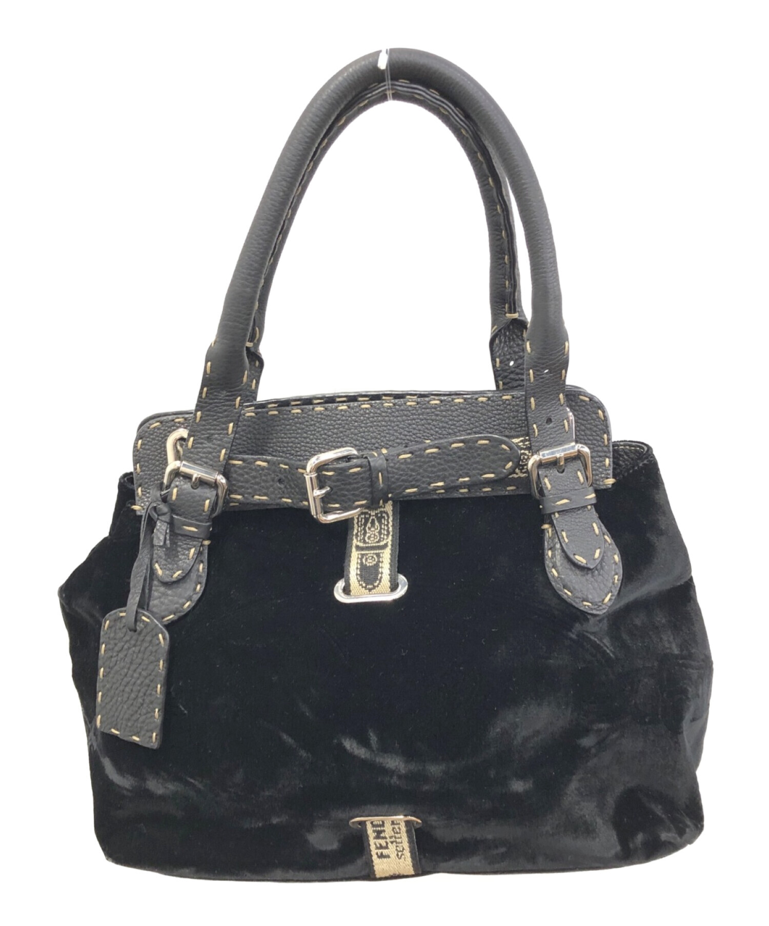 【値下げ】Fendi selleria セレリアハンドバッグ 中古・古着通販】FENDI selleria (フェンディ セレリア) ベロア