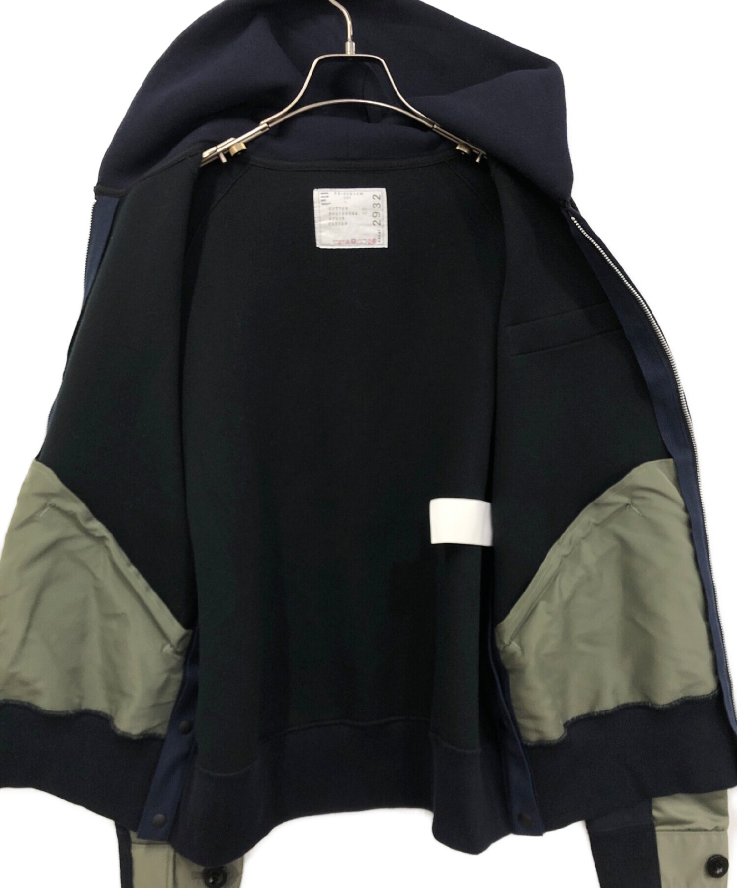 中古・古着通販】sacai (サカイ) Nylon Twill Mix Sponge Sweat 