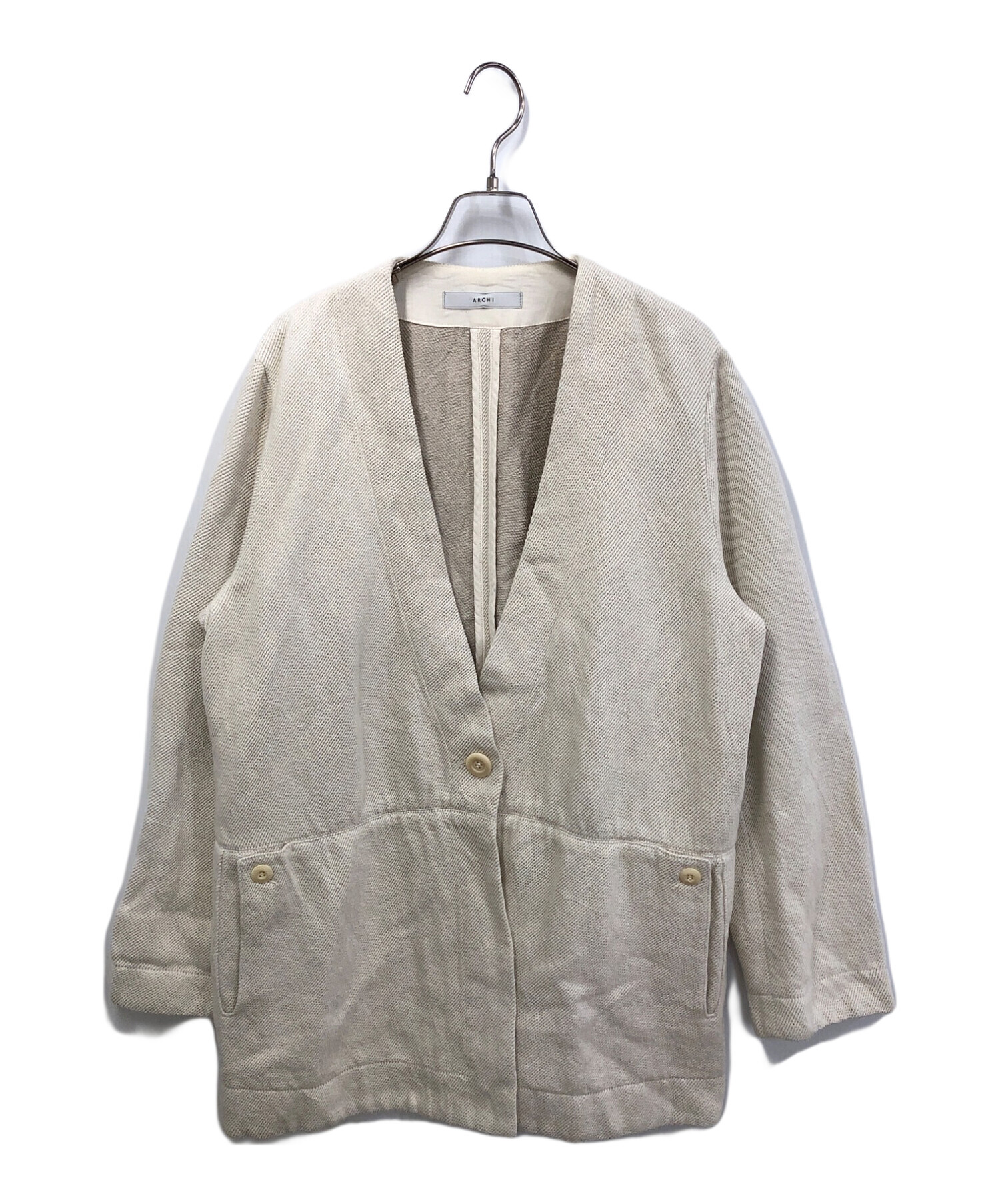 中古・古着通販】archi (アーキ) DOLCE DENIM OVER JACKET ホワイト 