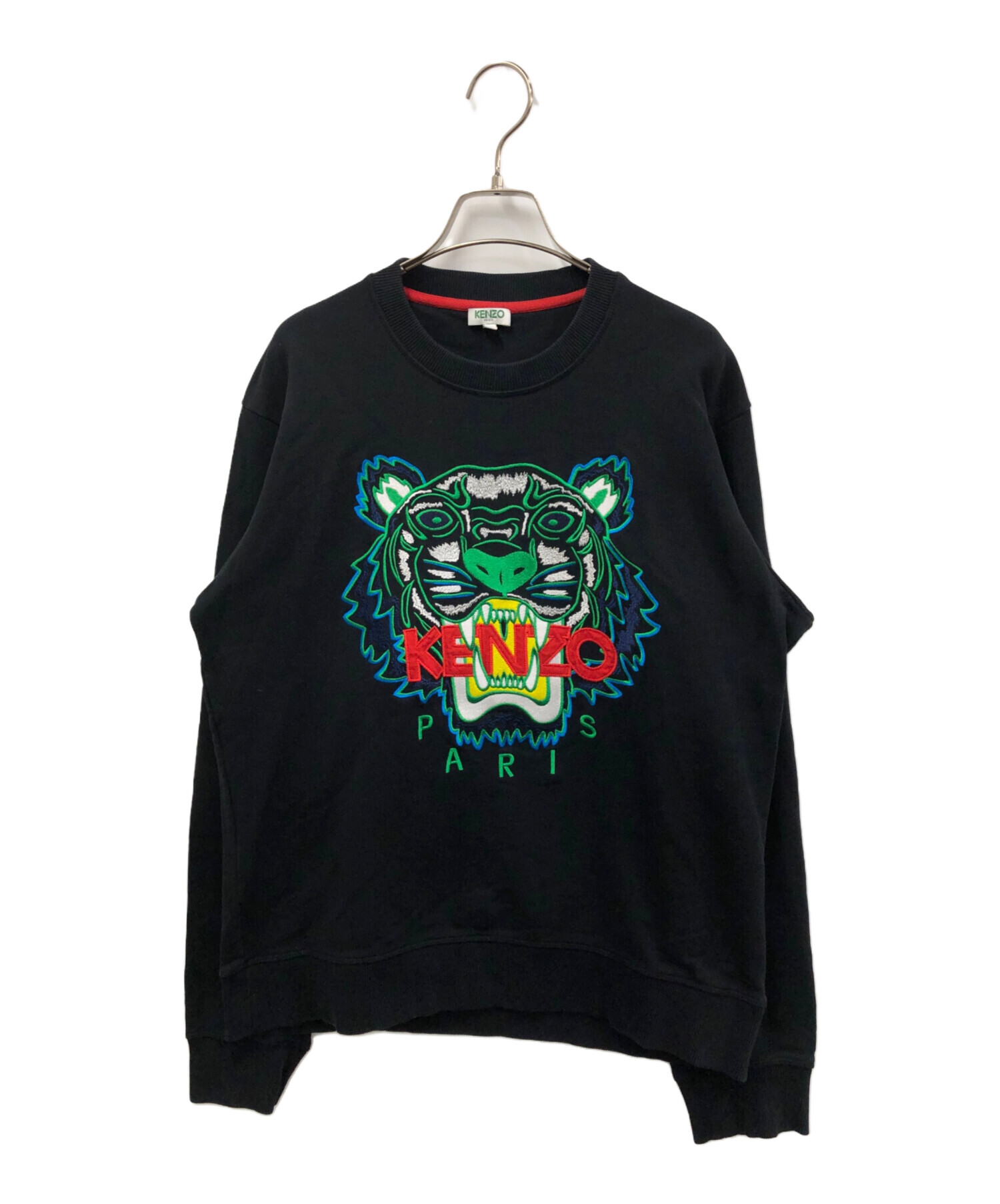 中古・古着通販】KENZO (ケンゾー) タイガー刺繍スウェット ブラック