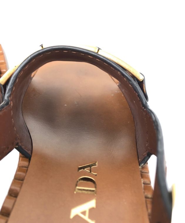 【新品未使用】PRADA サンダル　24㎝相当 中古・古着通販】PRADA (プラダ) サンダル ブラウン サイズ:34 1
