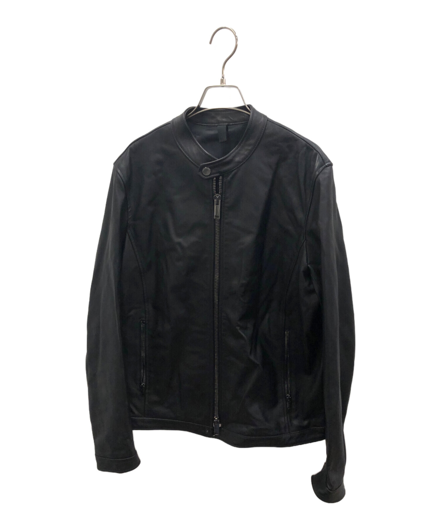 タリアトーレ TAGLIATORE ラムレザー ダブルライダースジャケット 52